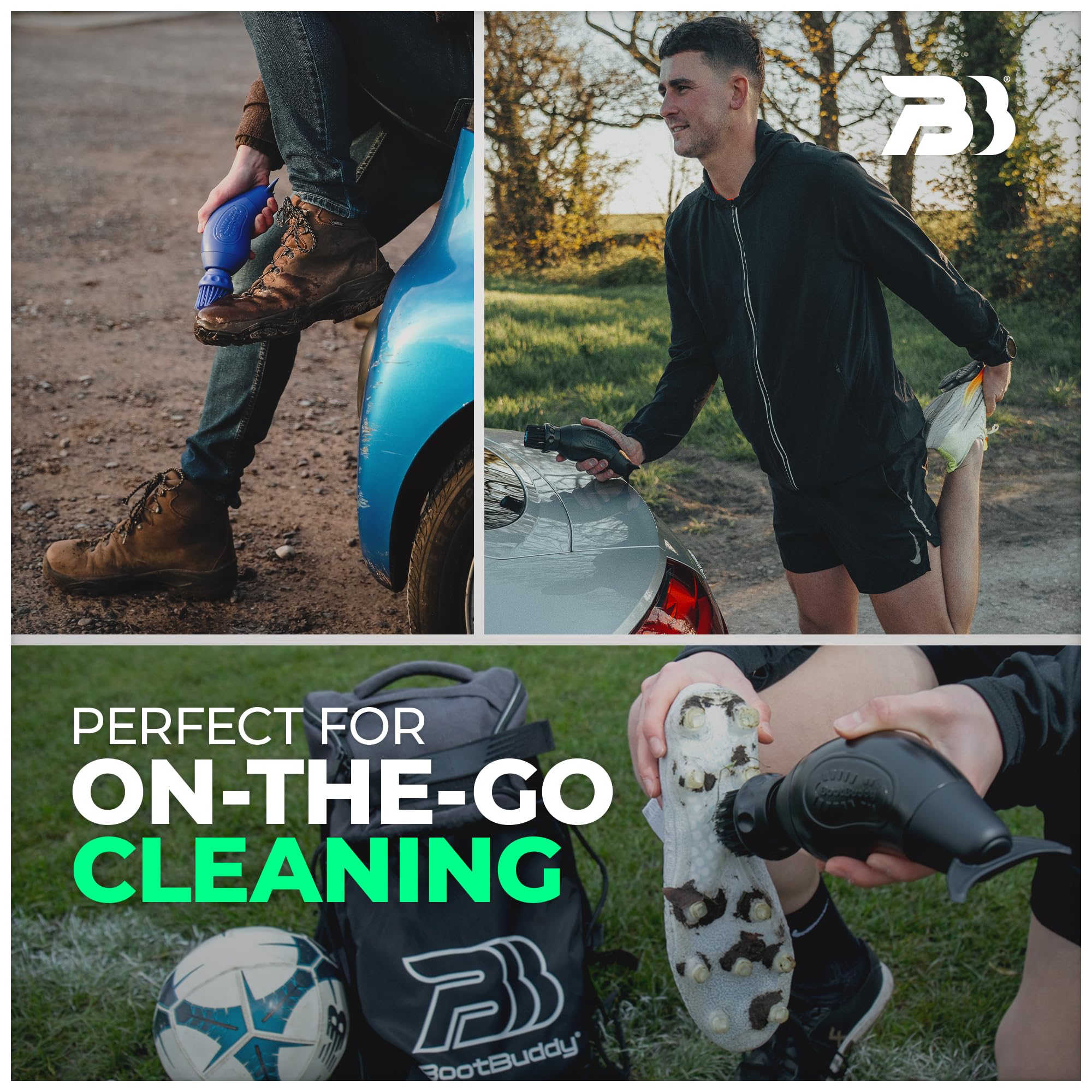 BootBuddy Shoe Cleaner Brush - Quick Mud & Dirt Remover for Hiking, Golf & Running Shoes - Perfect for Outdoor Sports