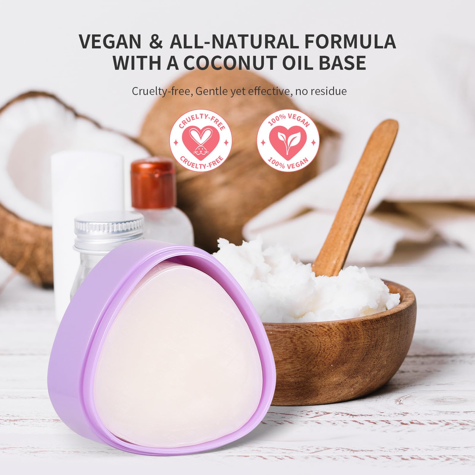 Docolor Vegan Makeup Brush Cleaner Set with Coconut Oil - Perfect for Cleaning Sponges & Brushes at Home