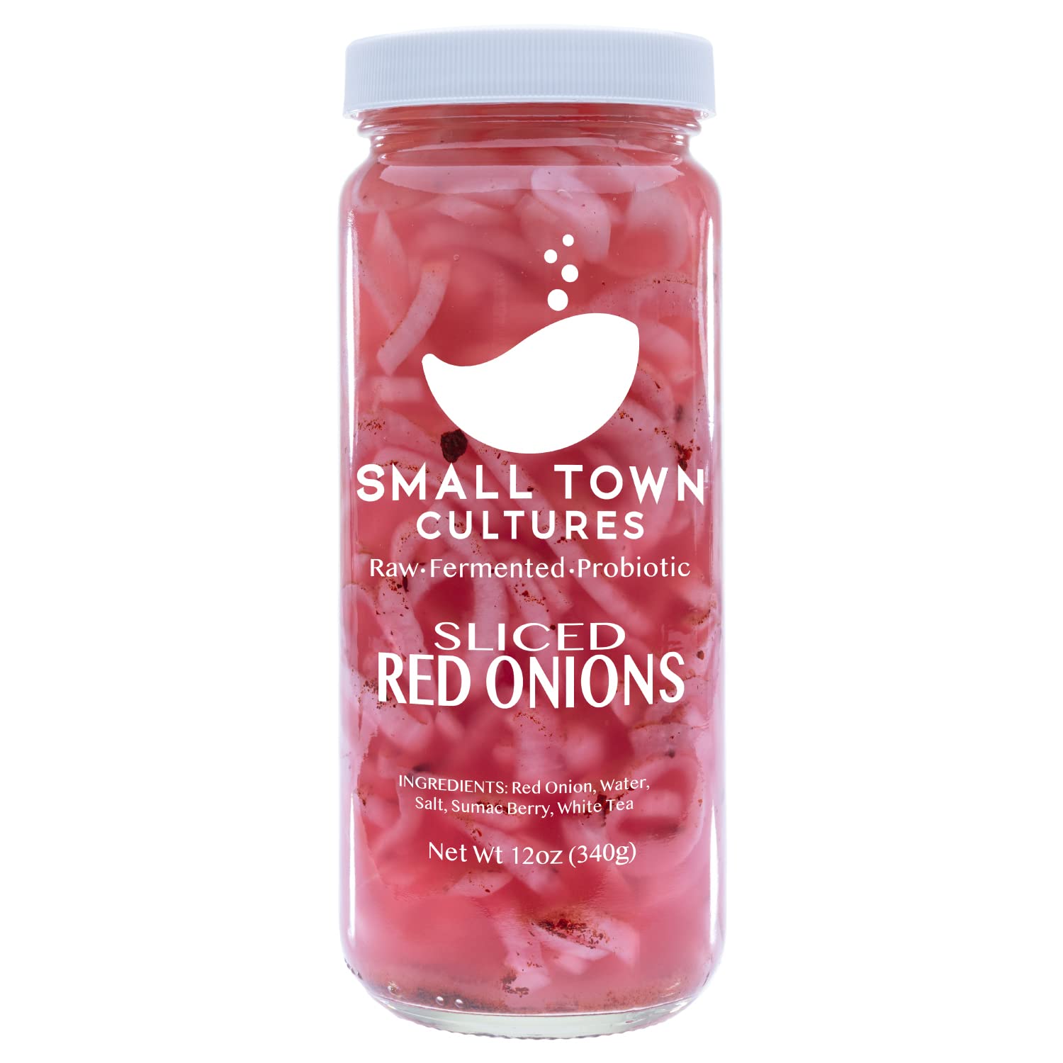 Small Town Cultures Sliced Red Onions, 12 oz - Fresh, Crisp & Ready-to-Eat for Salads, Burgers & Sandwiches | Premium Quality Onion Slices for Cooking & Meal Prep