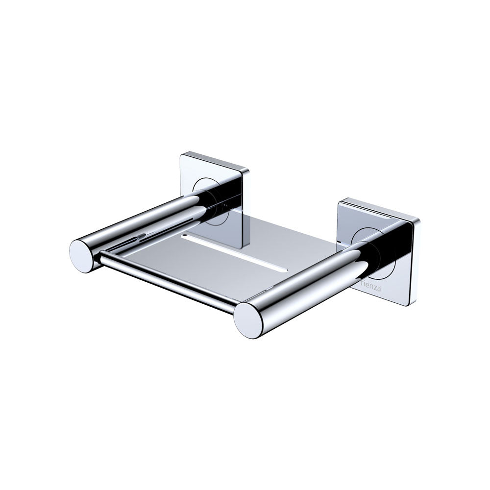 Fienza Sansa Soap Shelf 83206 - Chrome Finish Bathroom Organizer | Rustproof Metal Soap Holder for Shower, Sink & Kitchen | Perfect for Home, Hotel & Spa Use