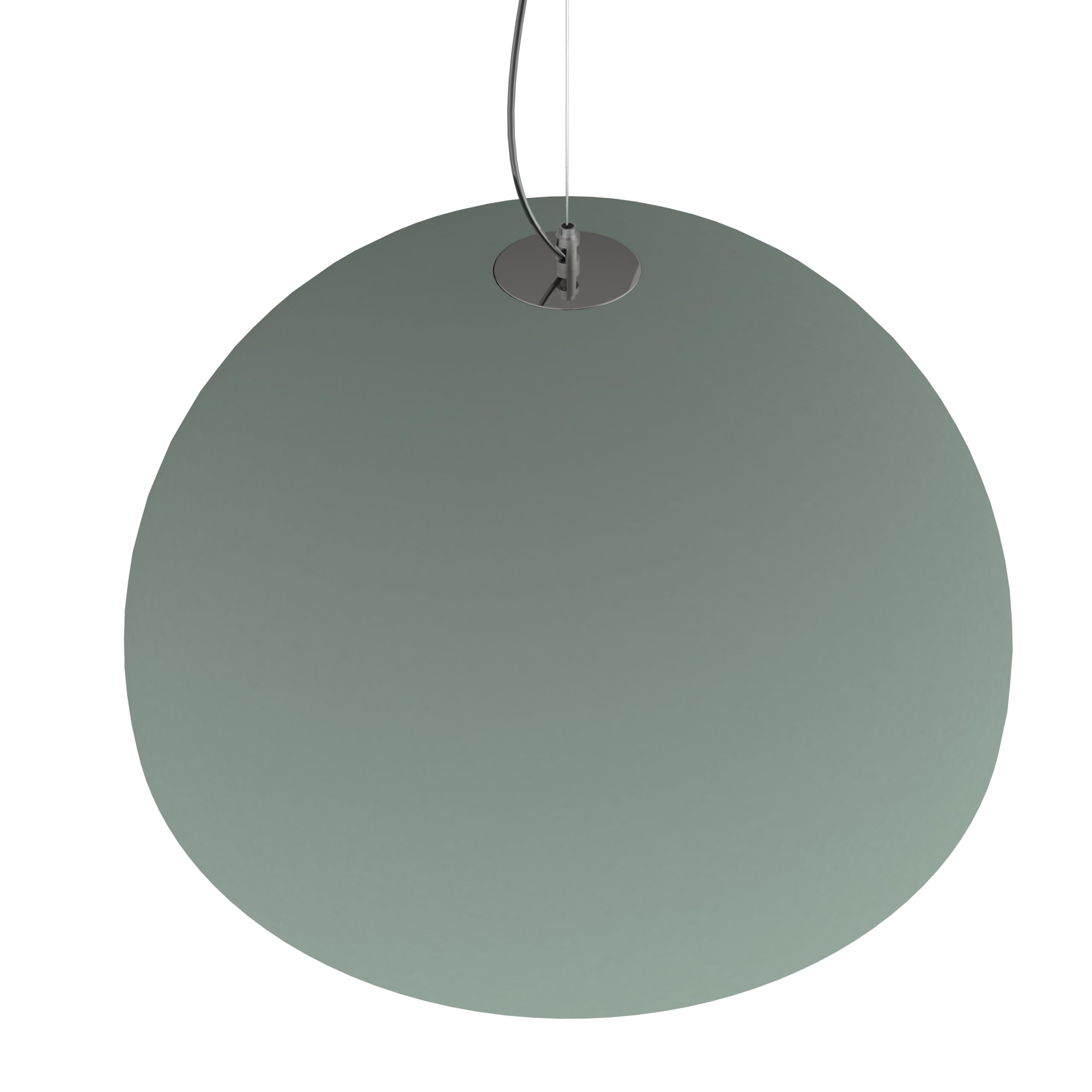 Modern Hanging Pendant Lamp for Living Room, Kids Room, Kitchen & Bedroom - 60cm Half Sphere Metal Ceiling Light in Iceberg Green - Perfect for Home Decor, Dining Area & Nursery Lighting