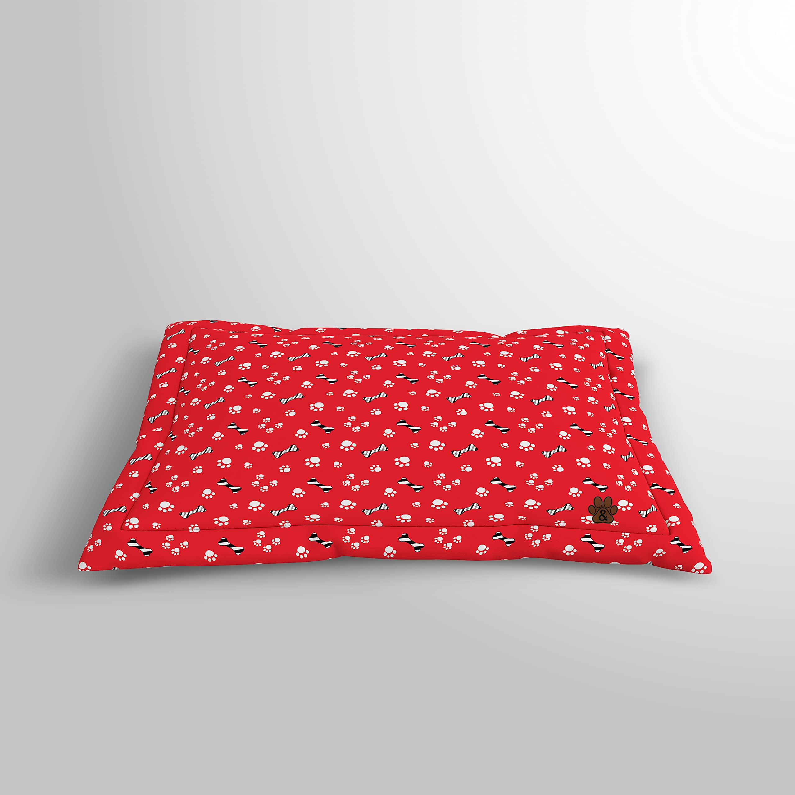 Premium Dog Bed Mat for Large, Medium & Small Dogs & Cats - Non-Slip Bottom, Machine Washable Pet Mattress (Pattern 02, Large) - Perfect for Crates, Floors & Pet Carriers