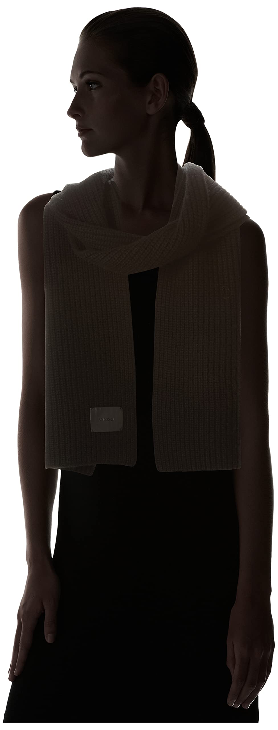 Vince Men's Cashmere Blend Shaker Stitch Rib Knit Scarf - Soft Winter Accessory for Cold Weather, Office & Outdoor Activities