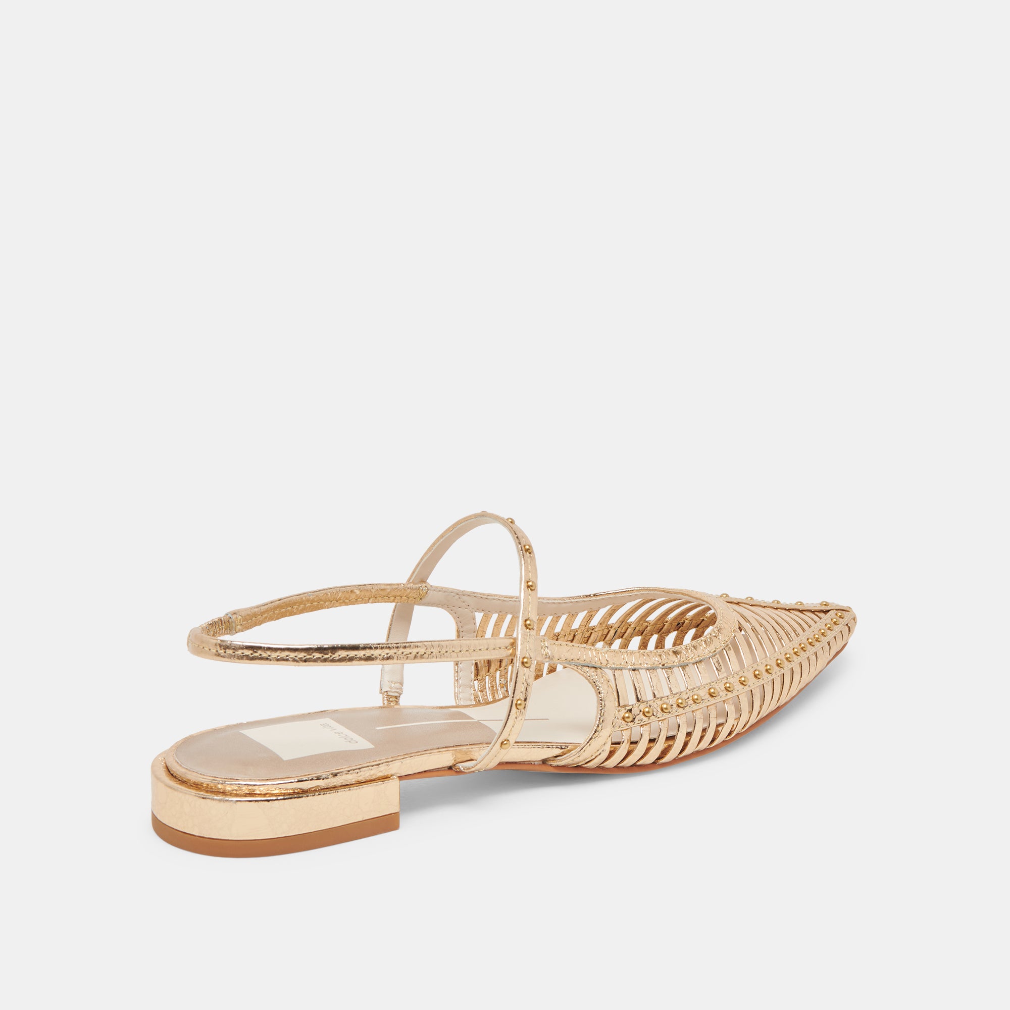PHINLY FLATS GOLD DISTRESSED LEATHER Women's Casual Shoes - Comfortable Slip-On Loafers for Everyday Wear, Office & Travel