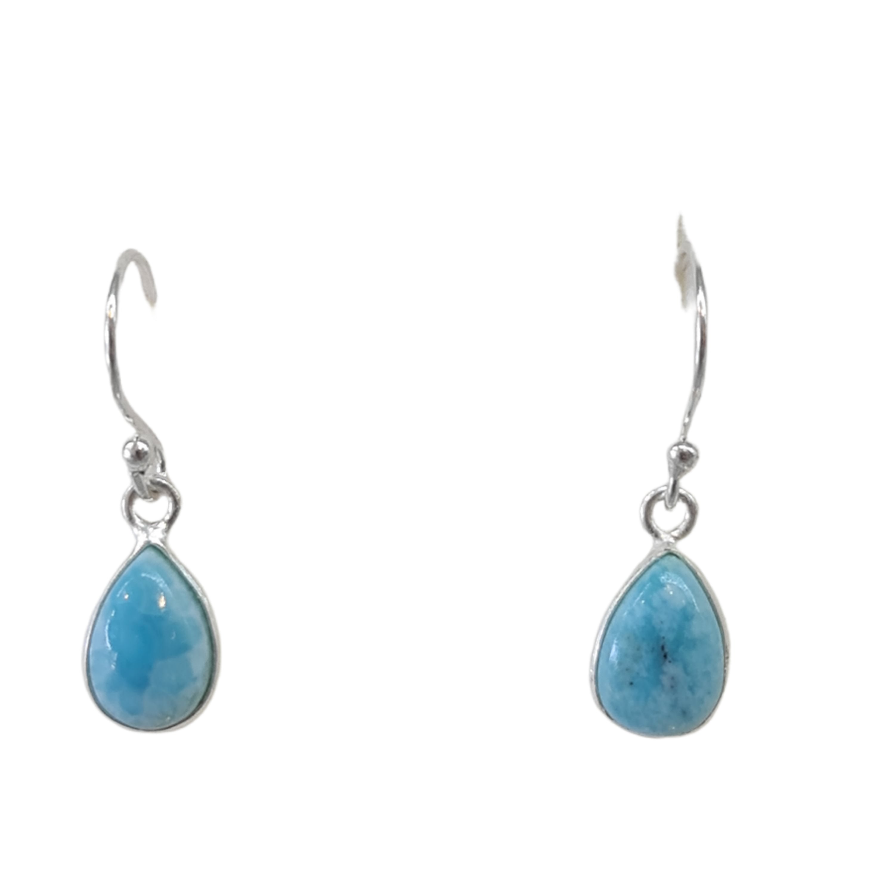 Larimar Tear Drop Earrings - Handmade Blue Stone Dangle Earrings for Women | Perfect for Beach Vacations, Weddings & Boho Fashion
