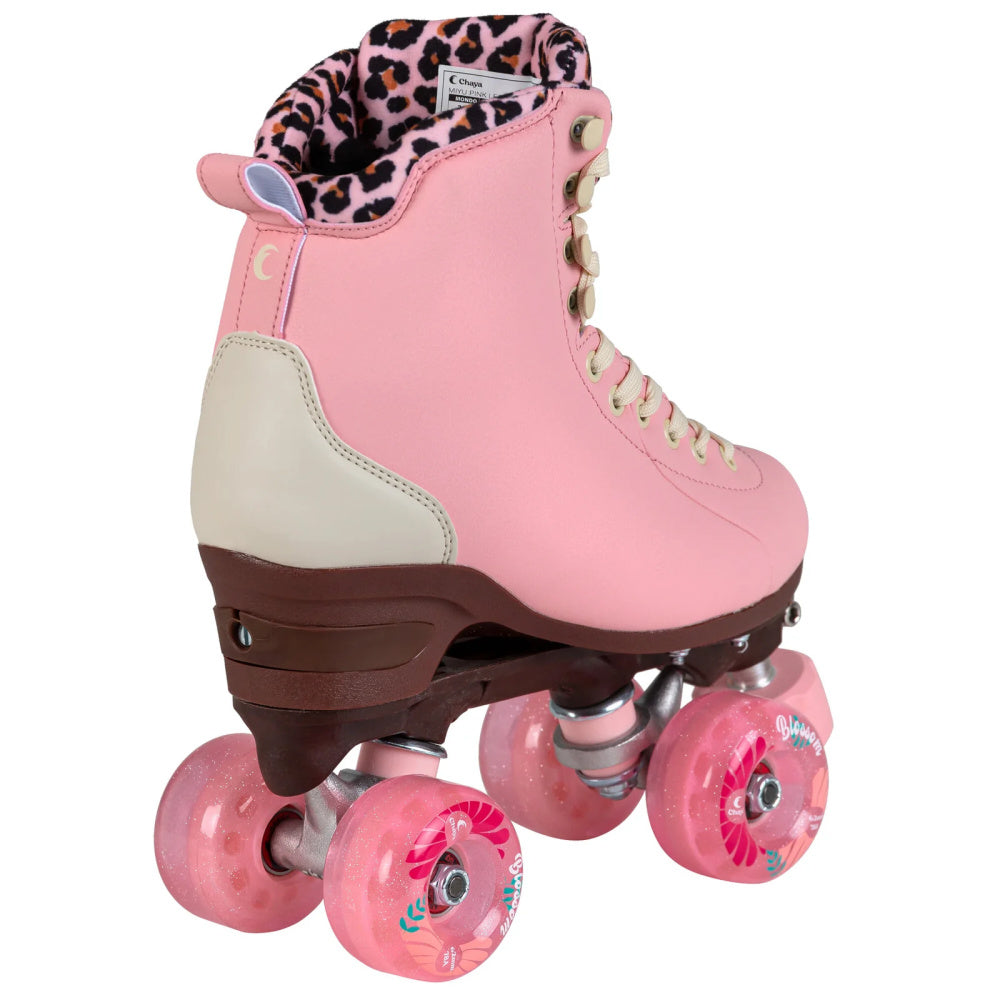 Chaya Miyu Roller Skates for Women & Men - Adjustable Outdoor/Indoor Quad Skates with Light-Up Wheels - Perfect for Rink, Park, Street Skating & Roller Derby