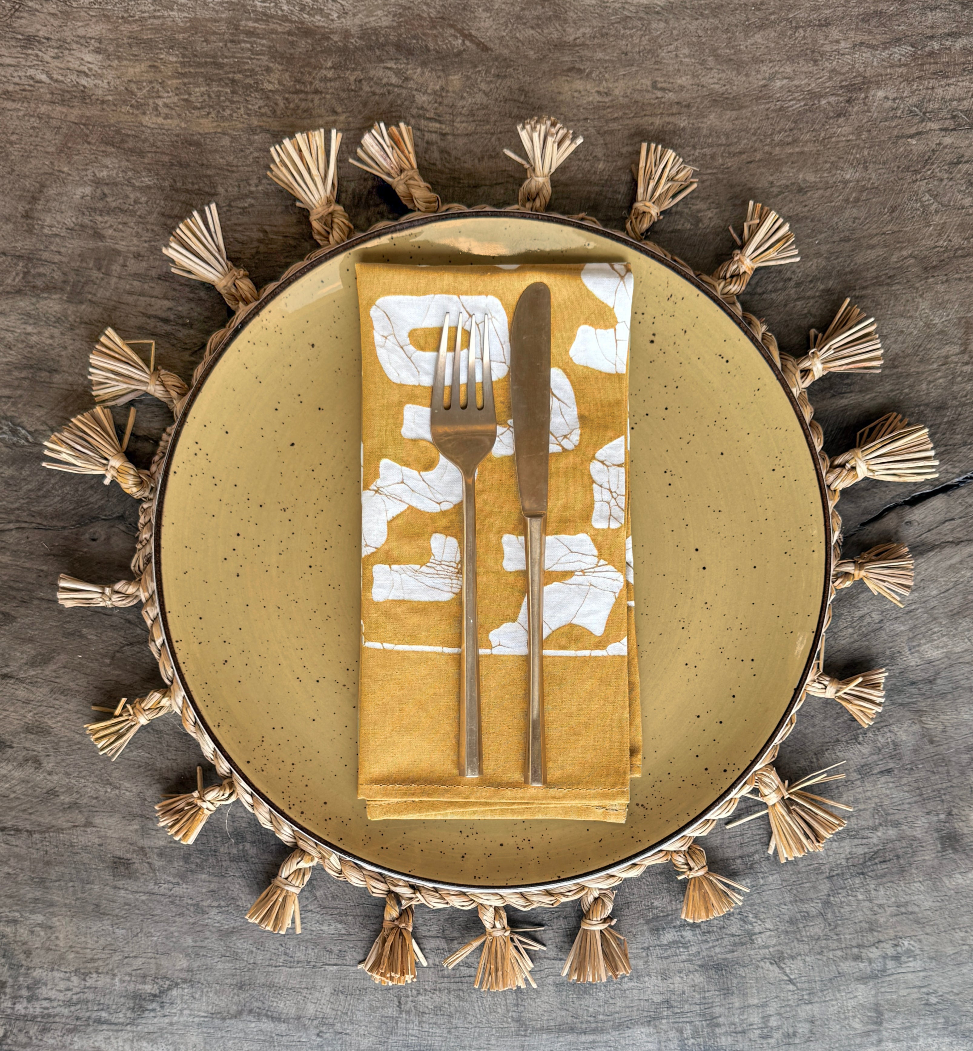 Original Mustard Filled Napkin Set - Premium Quality for Parties, BBQs & Picnics - Perfect for Dining, Entertaining & Home Decor