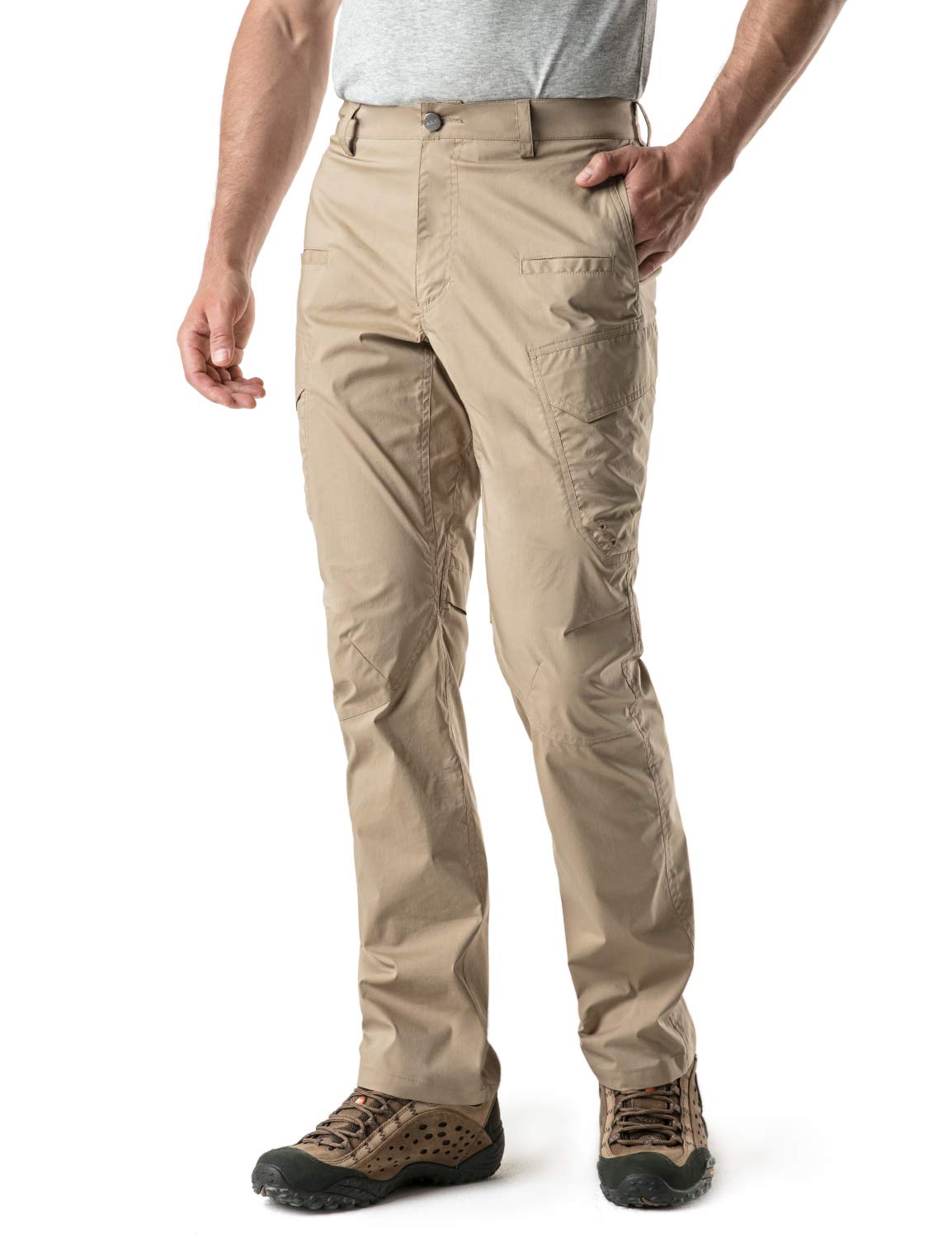 CQR Men's Hiking Pants - Water Resistant Outdoor Cargo Pants with Stretch, Lightweight UPF 50+ Work Pants for Hiking, Camping & Outdoor Adventures