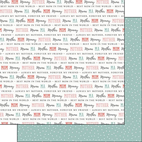 Mom Pride 38683 12x12 Inch Double-Sided Scrapbook Paper - 1 Sheet | Premium Craft Paper for Scrapbooking, Card Making & DIY Projects