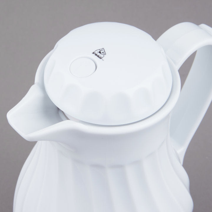 Vollrath 10 Oz Tilt & Pour Beverage Server - White | Commercial Coffee & Tea Dispenser for Restaurants, Cafes & Catering