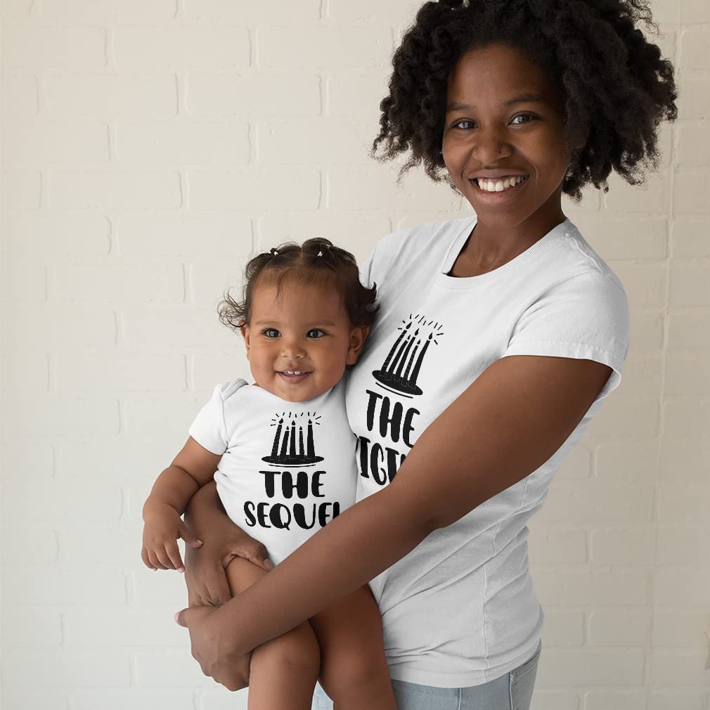 Mom and Baby Matching Outfits Set - 100% Cotton Mother's Day Outfits for Women & 12 Month Old Baby - Oxford Gray X-Large - Perfect for Family Photos, Mother's Day Gifts & Special Occasions