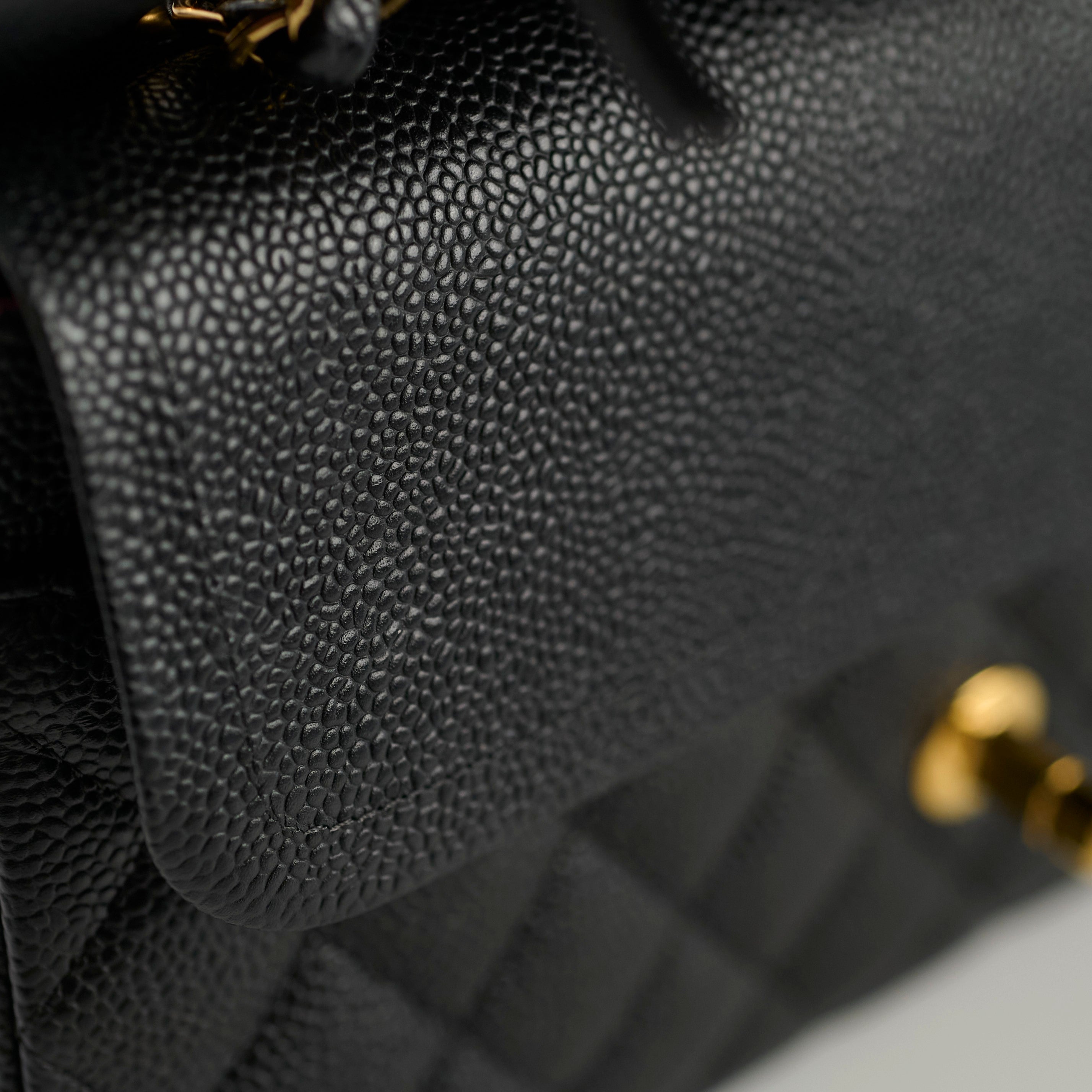 Chanel Classic Flap Bag Medium M/L Black Caviar Leather 26 Series - Luxury Handbag for Women, Perfect for Parties, Work & Everyday Use