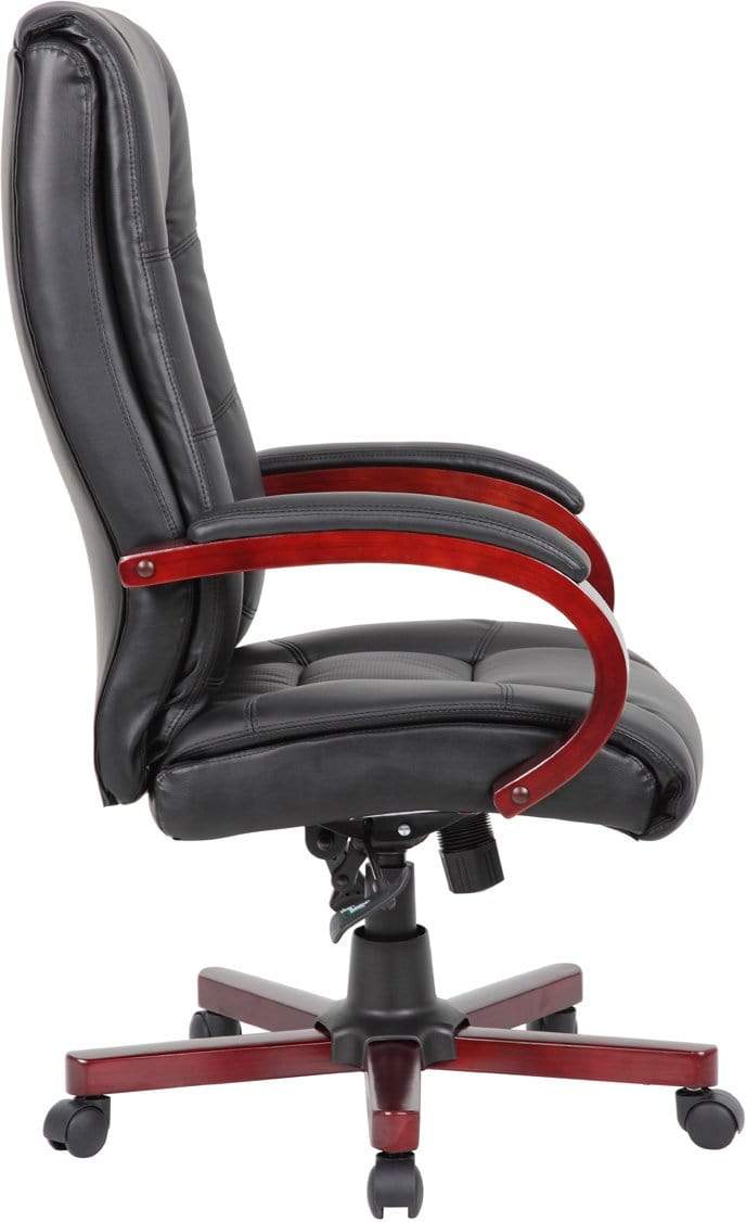 Premium Boss High Back Executive Office Chair with Wood Finish [B8991 C] - Ergonomic Support for Long Work Hours in Home & Corporate Offices