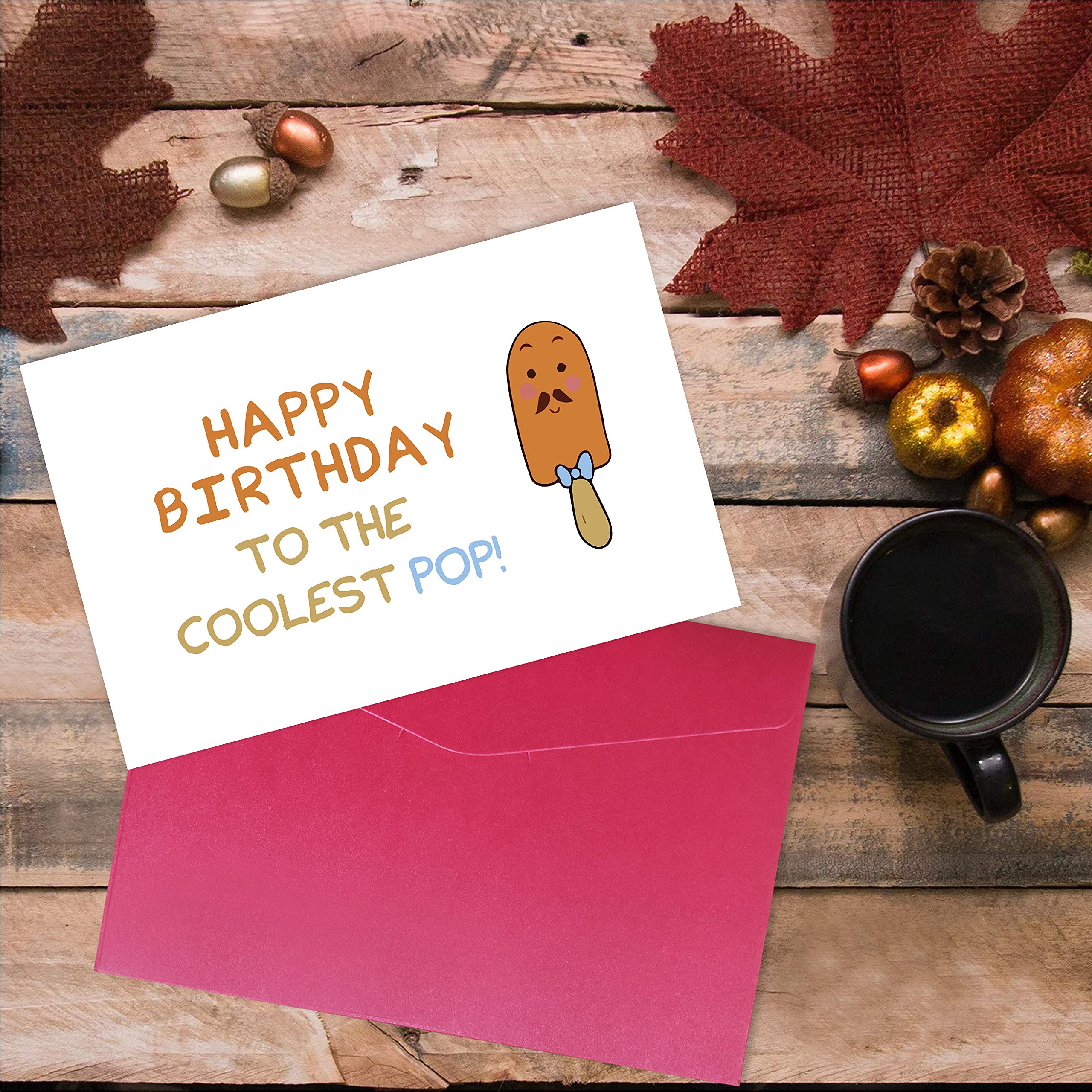 Funny Birthday Pun Card for Dad - Cute Popsicle Themed Greeting Card for Father's Day, Papa, Pop - Perfect Gift for Cool Dads | Birthday Wishes, Father's Day Celebration, Family Occasions