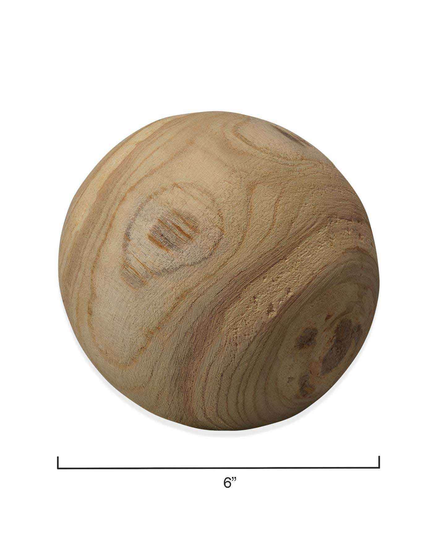 Premium Malibu Wood Balls Set of 3 - Natural Wooden Spheres for Home Decor, Table Centerpiece, and DIY Crafts - Perfect for Coastal, Boho, and Farmhouse Style Interiors