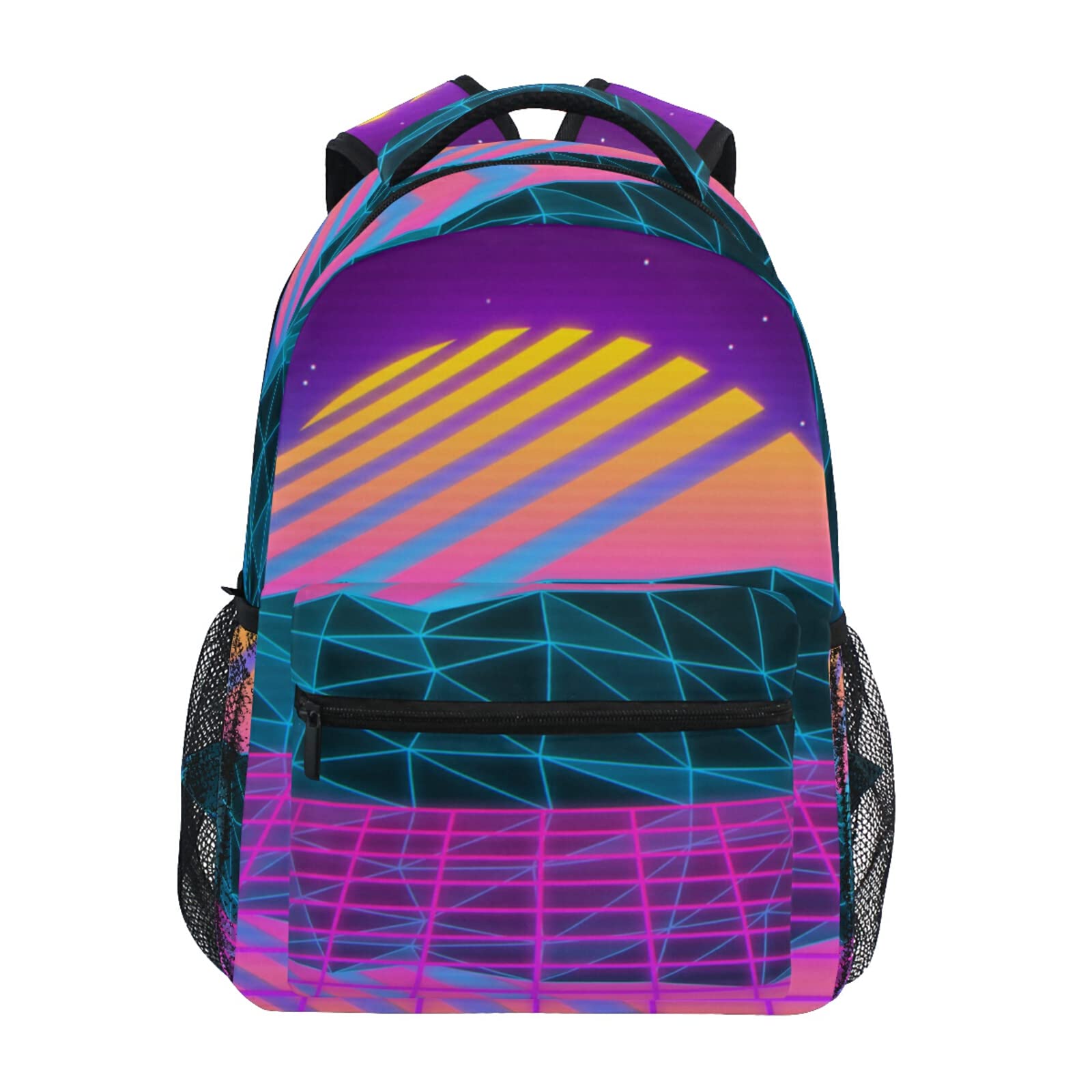 Unisex Vaporwave Purple Lightweight Laptop Backpack - Durable Rucksack for College Students & Professionals - Perfect for School, Work, Travel & Commuting