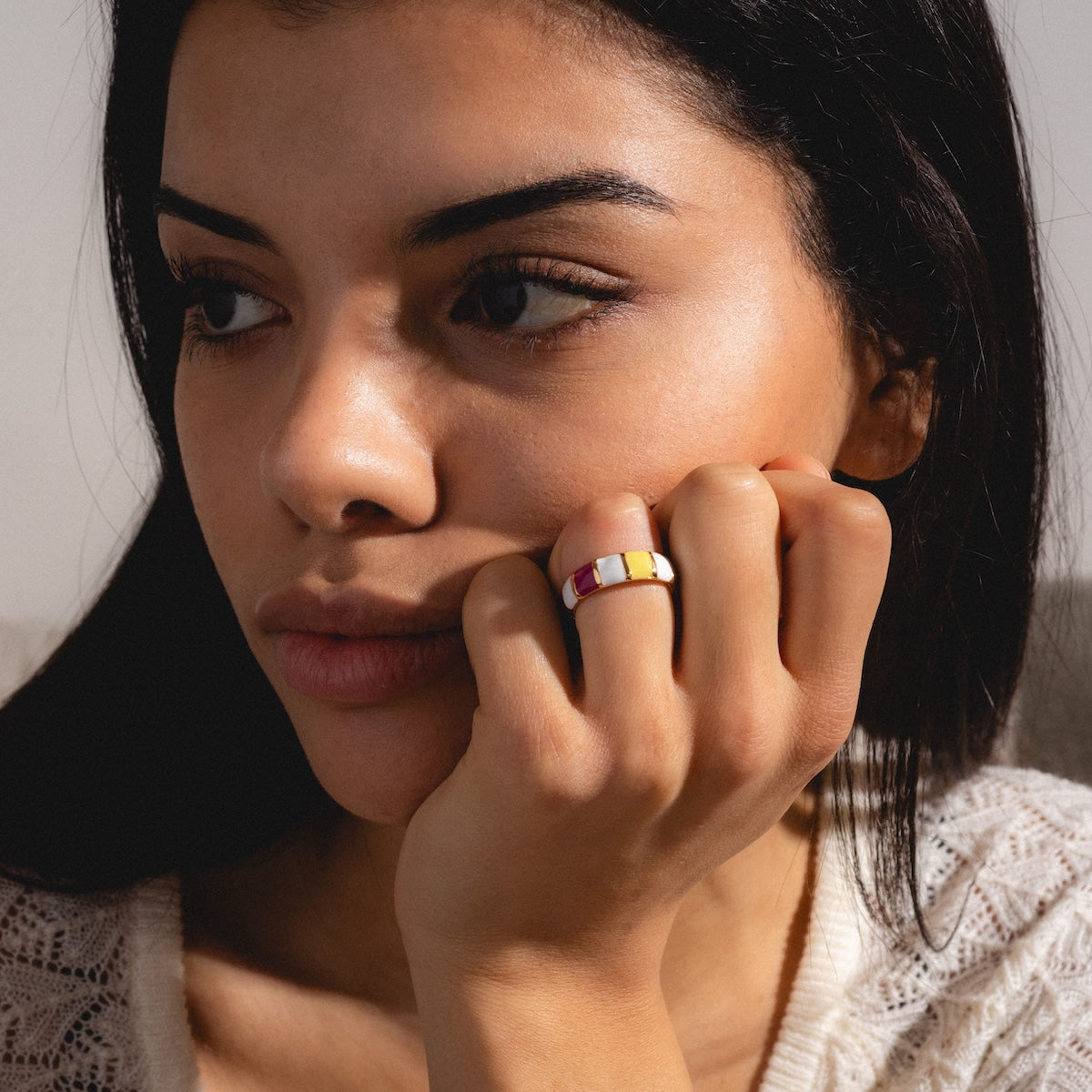 Chroma Ring - Elegant Stainless Steel Stackable Ring Set for Women, Trendy Minimalist Jewelry Gift for Her - Perfect for Everyday Wear, Date Nights & Special Occasions