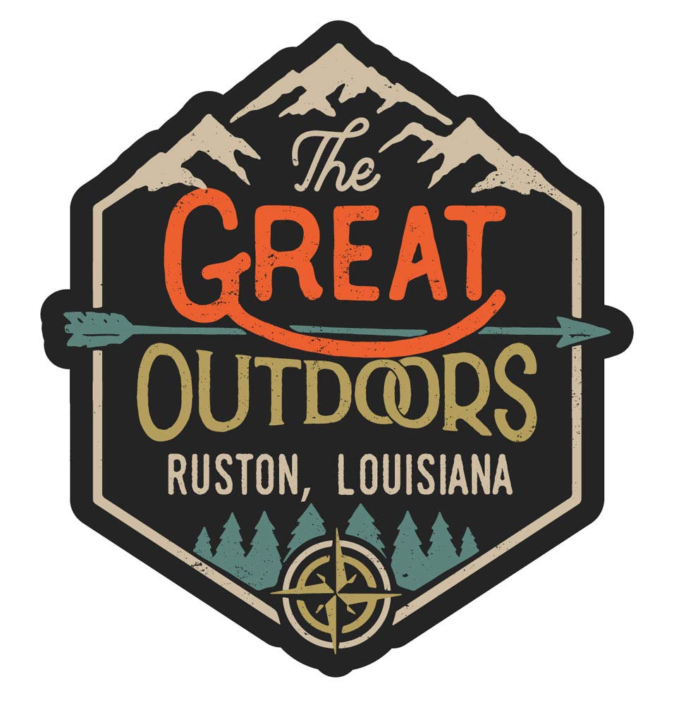 Ruston Louisiana The Great Outdoors Design 4-Inch Fridge Magnet - Collectible Souvenir for Travel Lovers, Perfect for Refrigerators, Lockers & Office Decor
