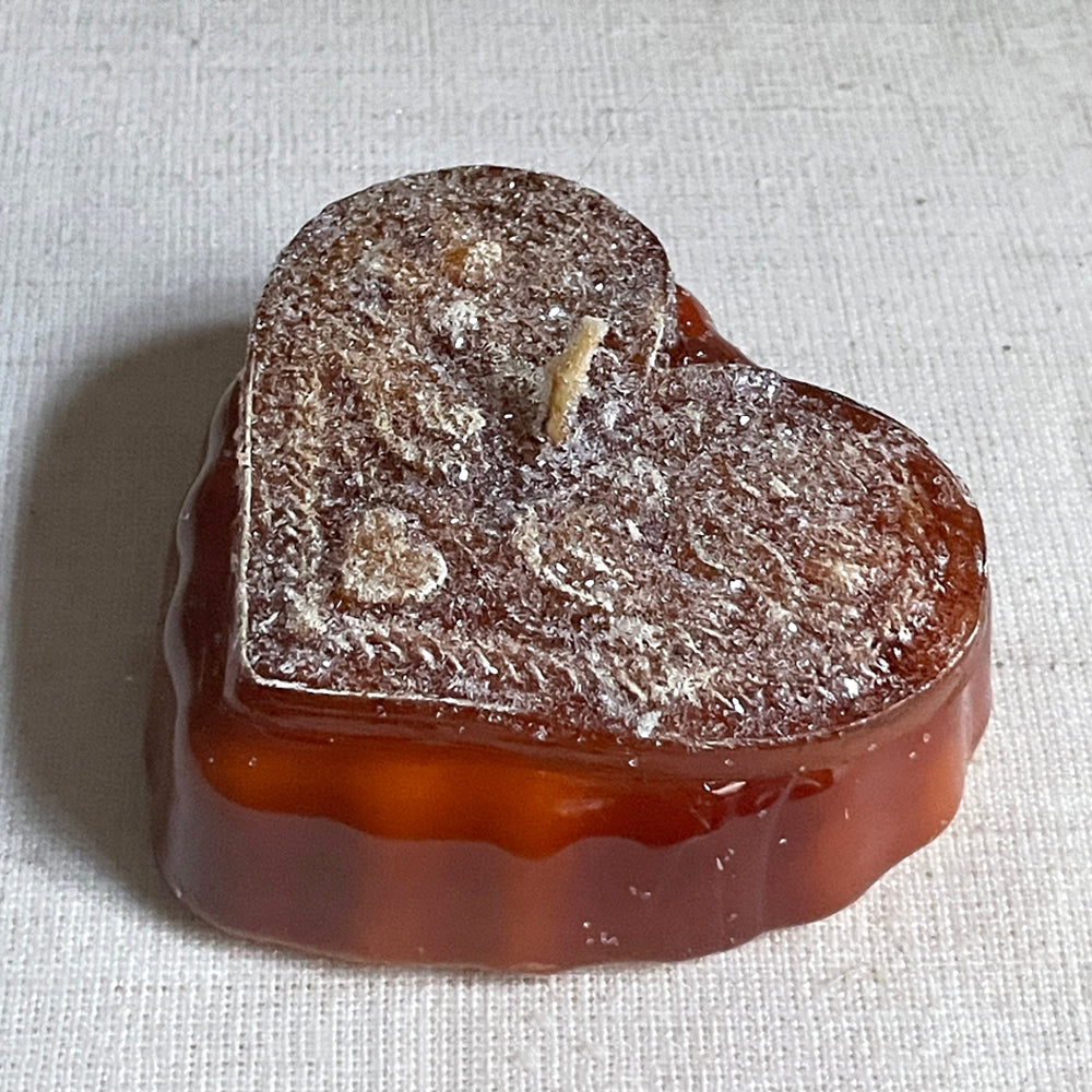 Nordivo Biscotto Candied Nordic Heart Cake Candle - Romantic Home Decor for Weddings, Anniversaries & Cozy Nights