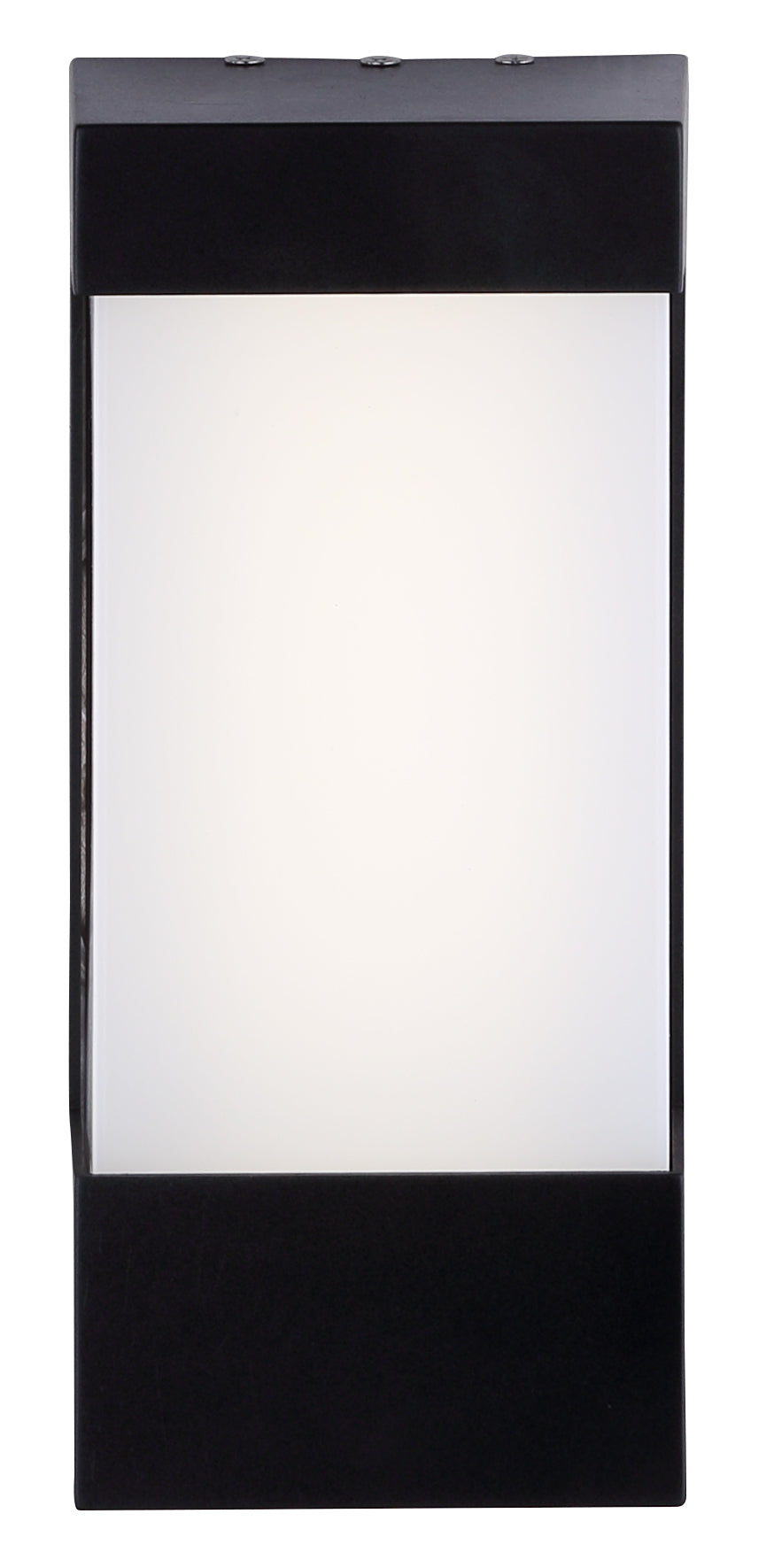 Canarm Polycarbonate Matte Black BRWL SQ6W N BK LED Outdoor Wall Sconce Light - Weatherproof Exterior Lighting for Porch, Patio, Garage & Entryway
