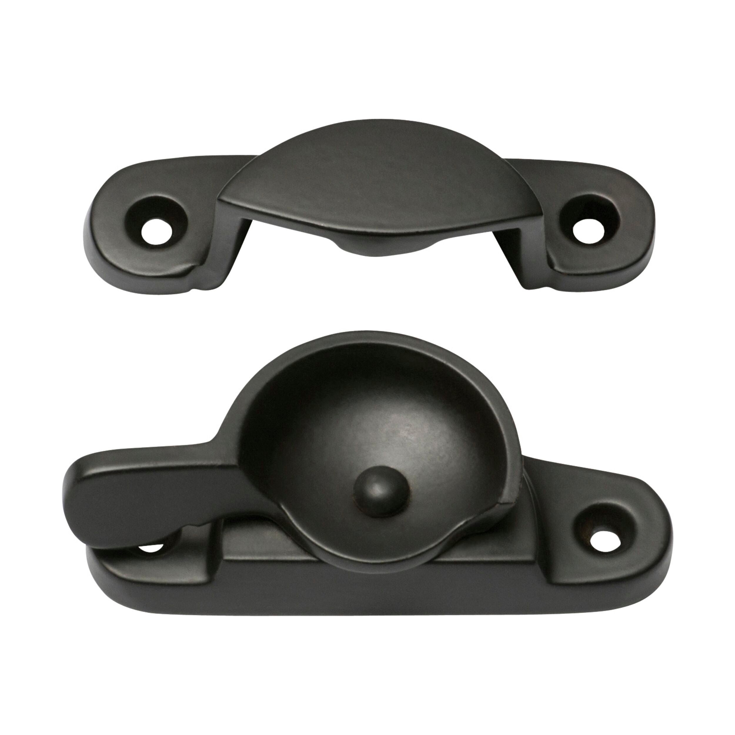 1806 Sash Fastener - Classic Matte Black (65mm x 25mm) for Windows, Doors & DIY Home Improvement Projects