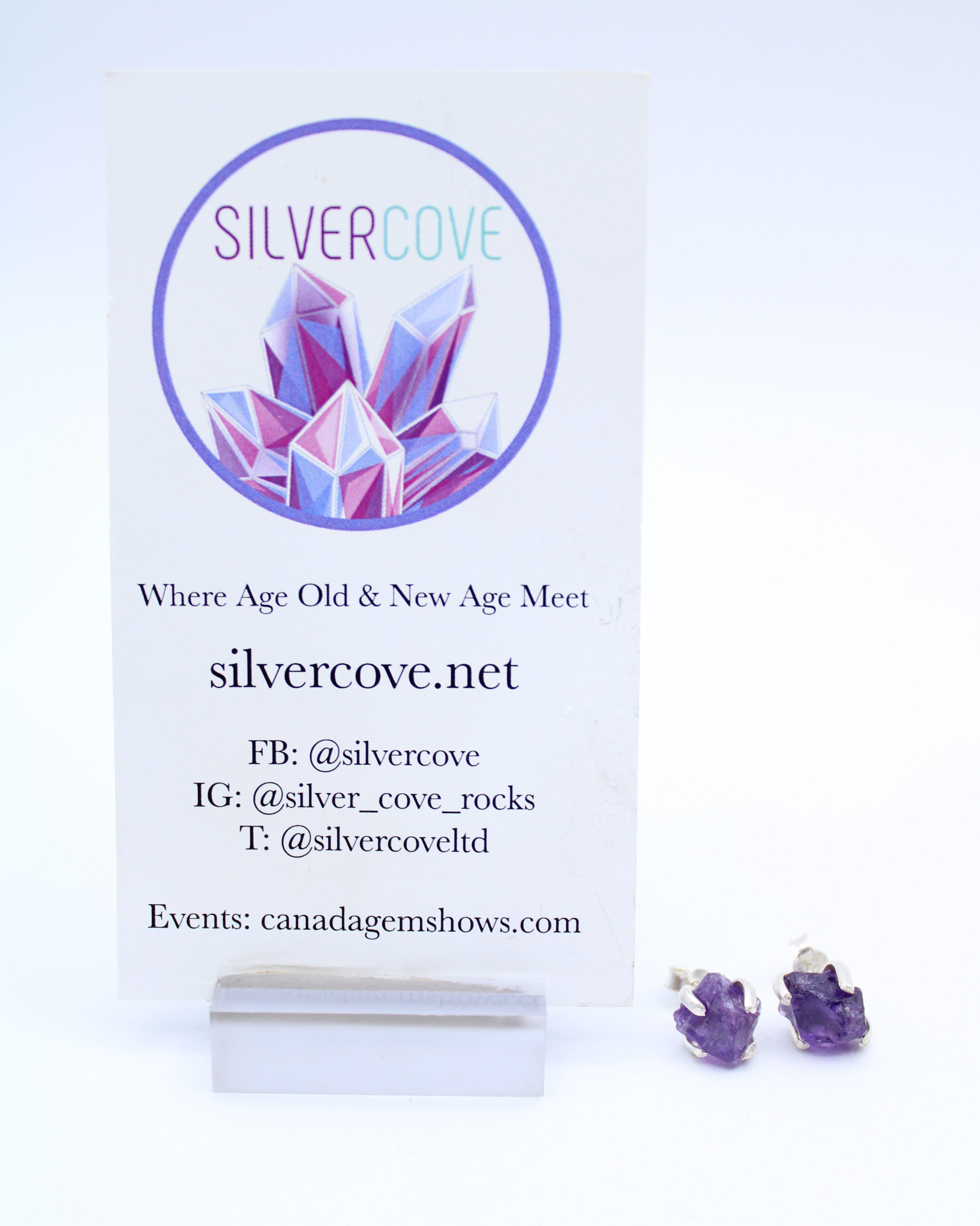 Amethyst Stud Earrings for Women - 925 Sterling Silver Small Purple Gemstone Earrings - Perfect for Everyday Wear, Gifts & Special Occasions