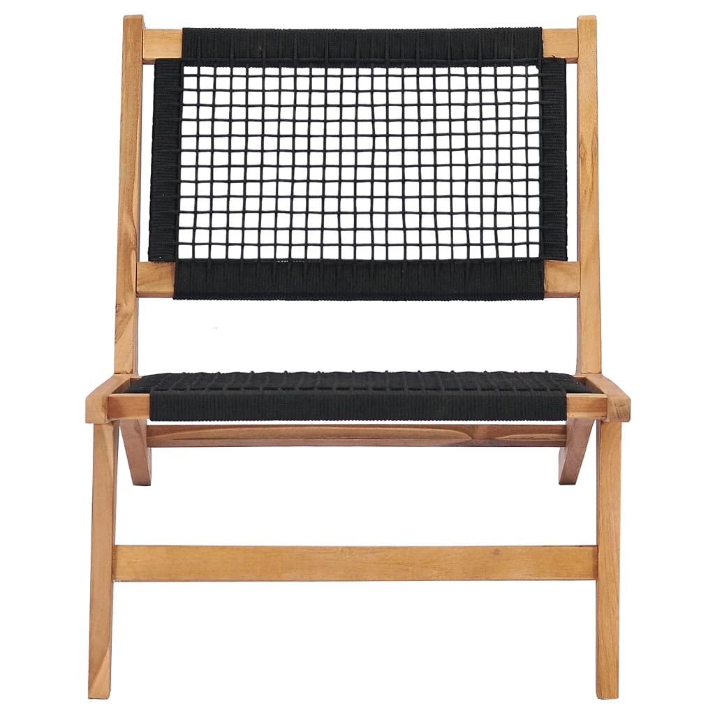 Premium CHARMMA Sun Lounger with Adjustable Footrest - Solid Teak Wood & Durable Rope Design - 11.42KG Weight Capacity - Perfect for Poolside, Beach, Patio, and Outdoor Relaxation