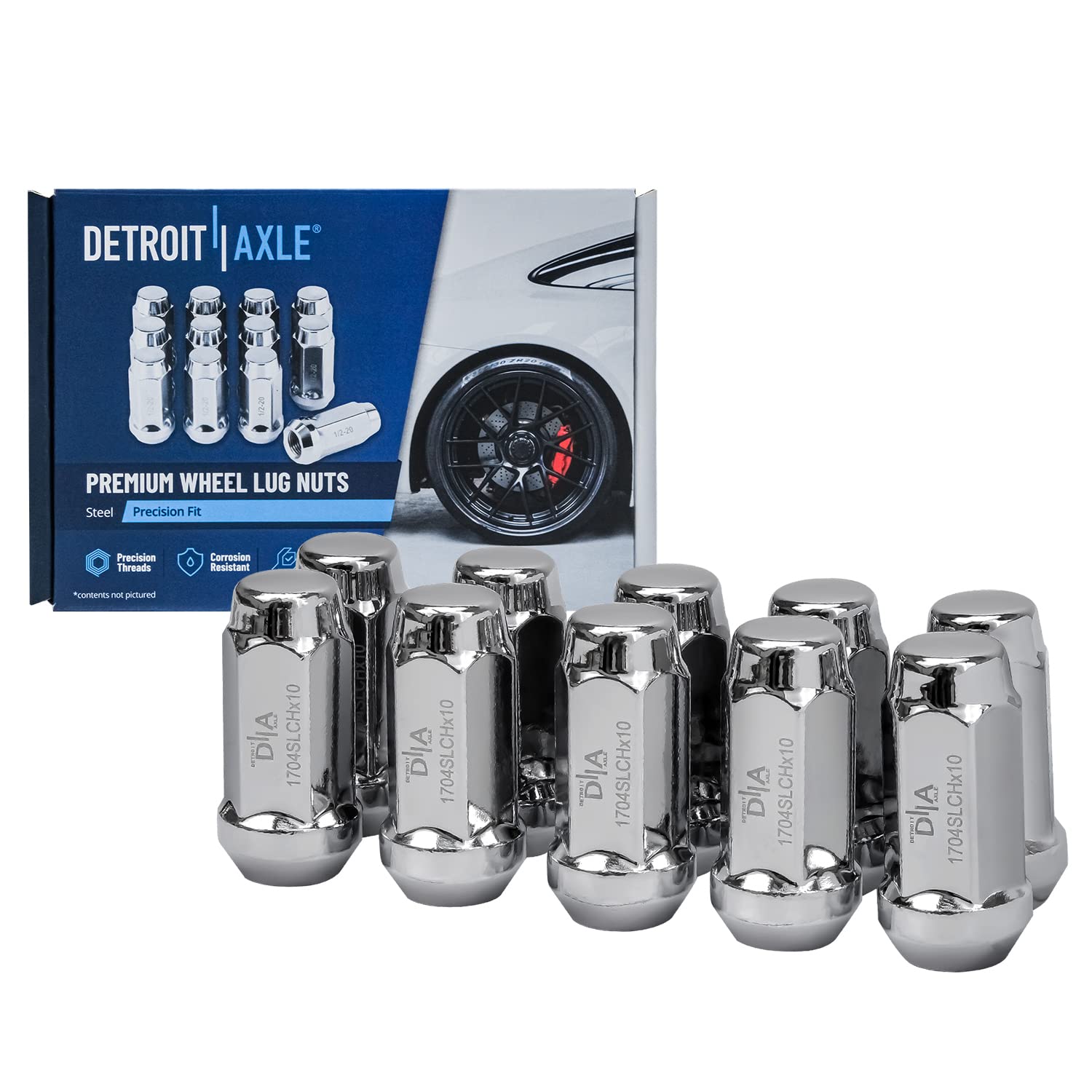 Detroit Axle Front Wheel Bearing Hub Kit - Compatible with 2002-2005 Ford Explorer, Mercury Mountaineer & 2003-2005 Lincoln Aviator | Includes 2 Wheel Bearings, Hubs & 10 Lug Nuts | Perfect for 2004 Model Year Replacement & Off-Road Adventures