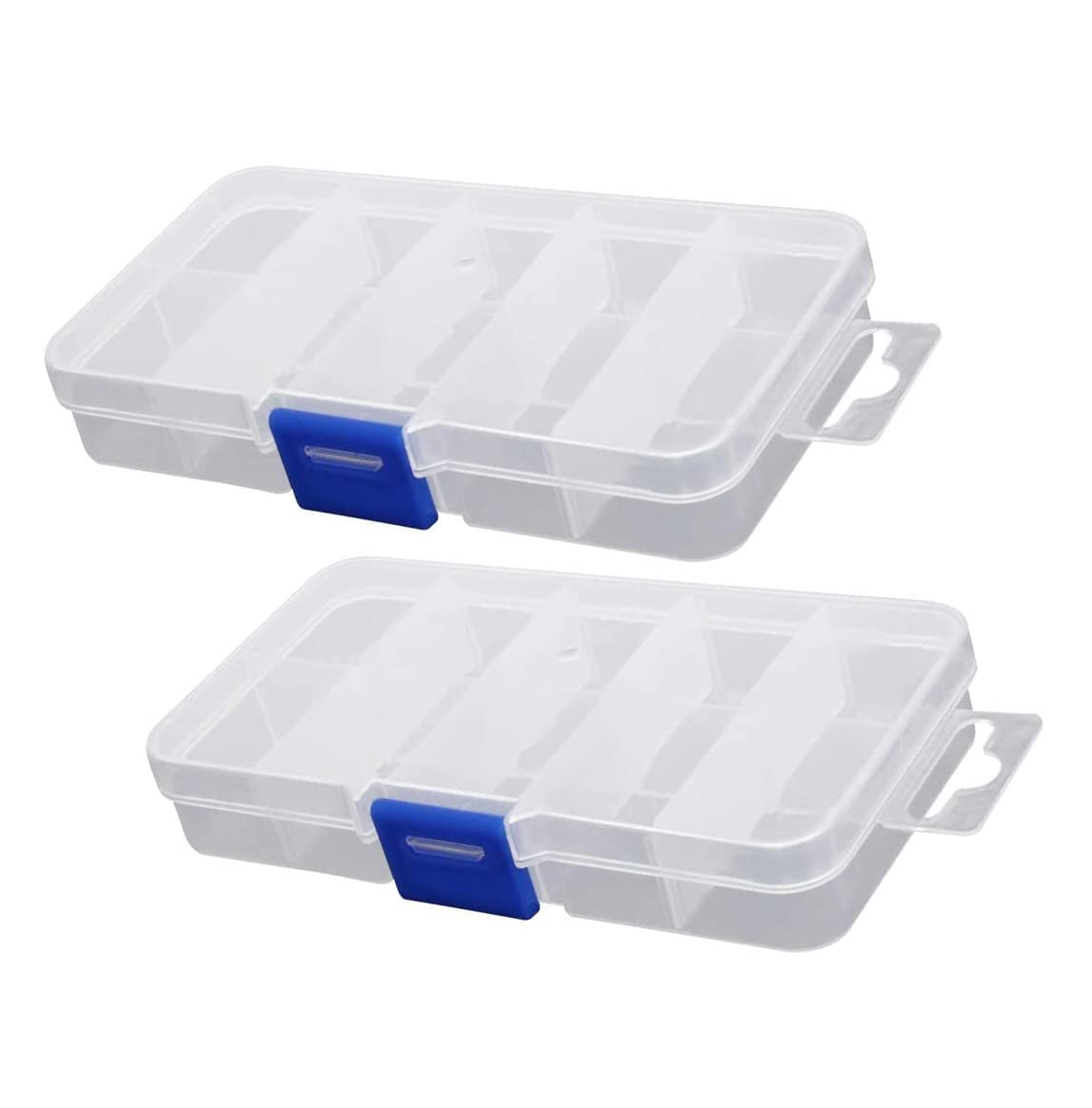 Auniwaig 2-Pack Plastic Tool Organizer Box for Hardware & Jewelry - Portable Storage for DIY & Crafts