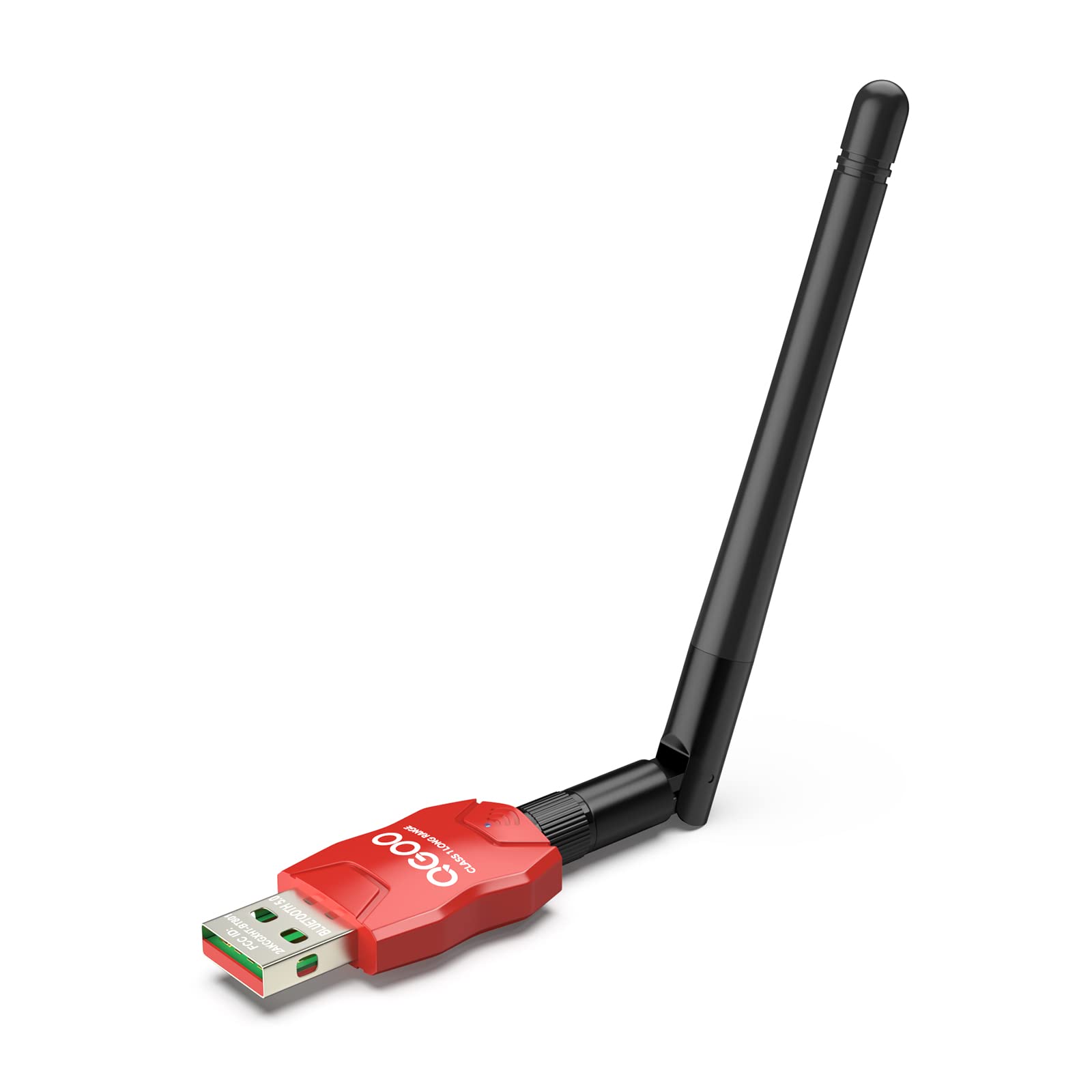 Wireless Bluetooth 5.3 USB Adapter for PC - Fast Data Transfer with EDR Technology, Compatible with Windows 10/8.1/8/7 - Works with Speakers, Keyboards, Headphones & More (Flame Red) - Perfect for Home Office, Gaming & Music Streaming