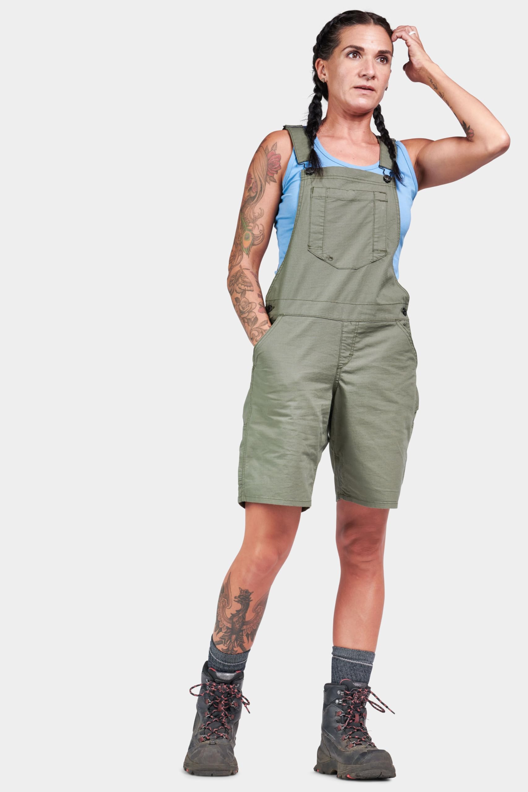 Durable Women's Dovetail Workwear Overalls with 13 Pockets - Heavy Duty Utility Coveralls for Farming, Construction & Outdoor Work