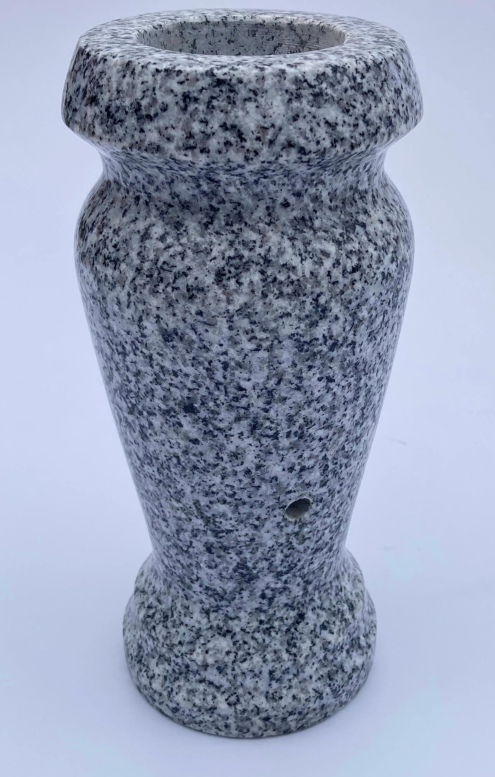 Polished Gray Granite Vase 4