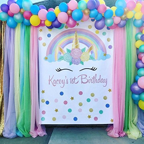 Personalized Unicorn Backdrop for Birthday Party Decorations | Magical Unicorn Head Wall Hanging | Perfect for Kids Room, Baby Shower & Themed Celebrations