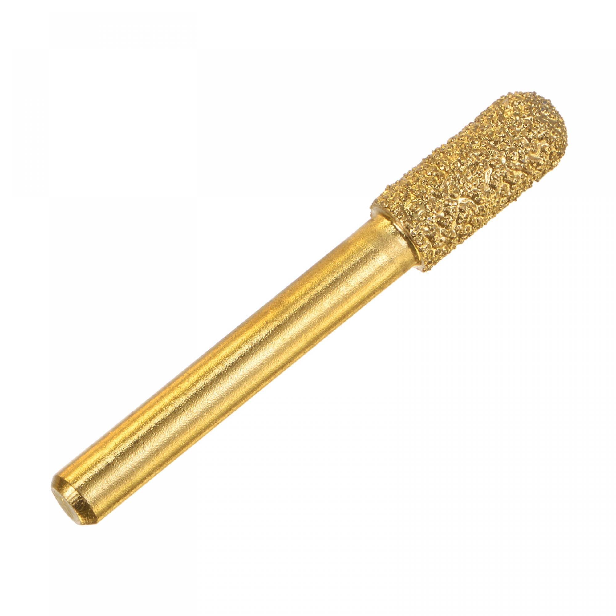Diamond Mounted Point 8mm Brazed Grinder Round Head with 6mm Shank - Rotary Tool Bit for Marble, Stone Carving & Polishing - Perfect for Jewelry Making, DIY Crafts & Metalworking