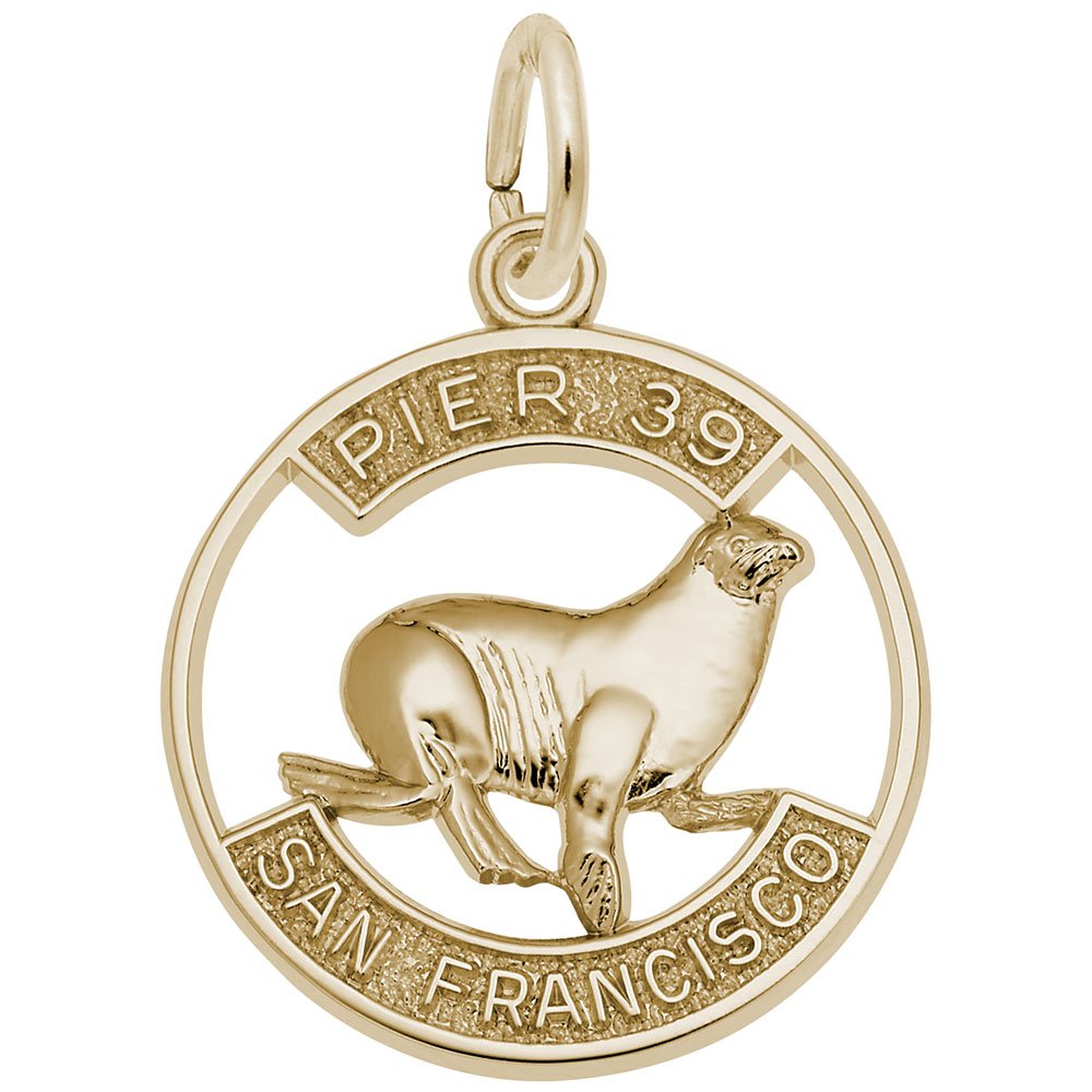Pier 39 Sea Lion Charm - Sterling Silver Jewelry Charm for Bracelets & Necklaces - Perfect for Travel Souvenirs, Gifts & Pandora Style Jewelry Making
