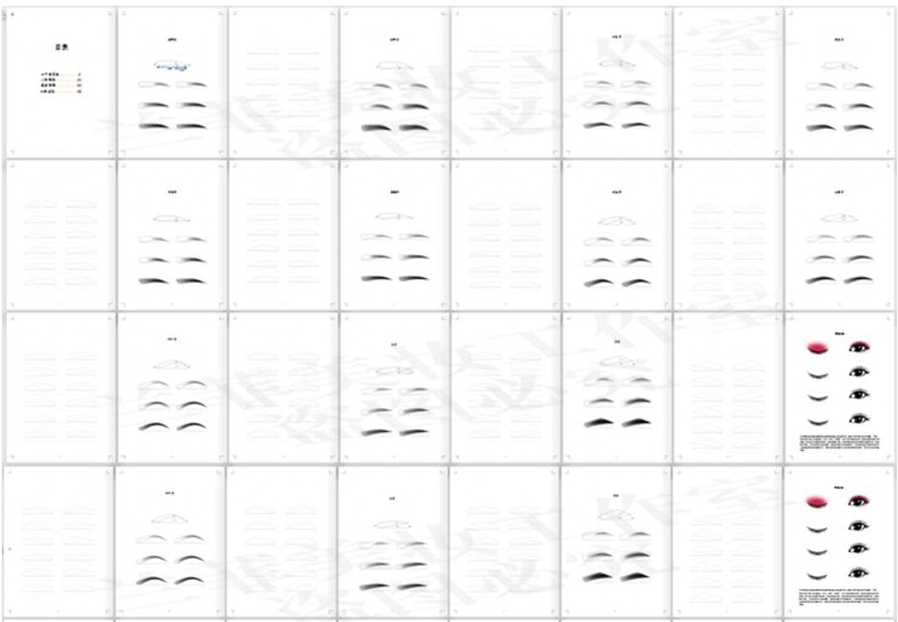 WellieSTR 62-Page Makeup Practice Book for Eyebrow, Eyeshadow & Lip Art - A4 Makeup Artist Training Workbook with Drawing Charts | Perfect for Beginners & Professionals, Salon Practice & Beauty School Training