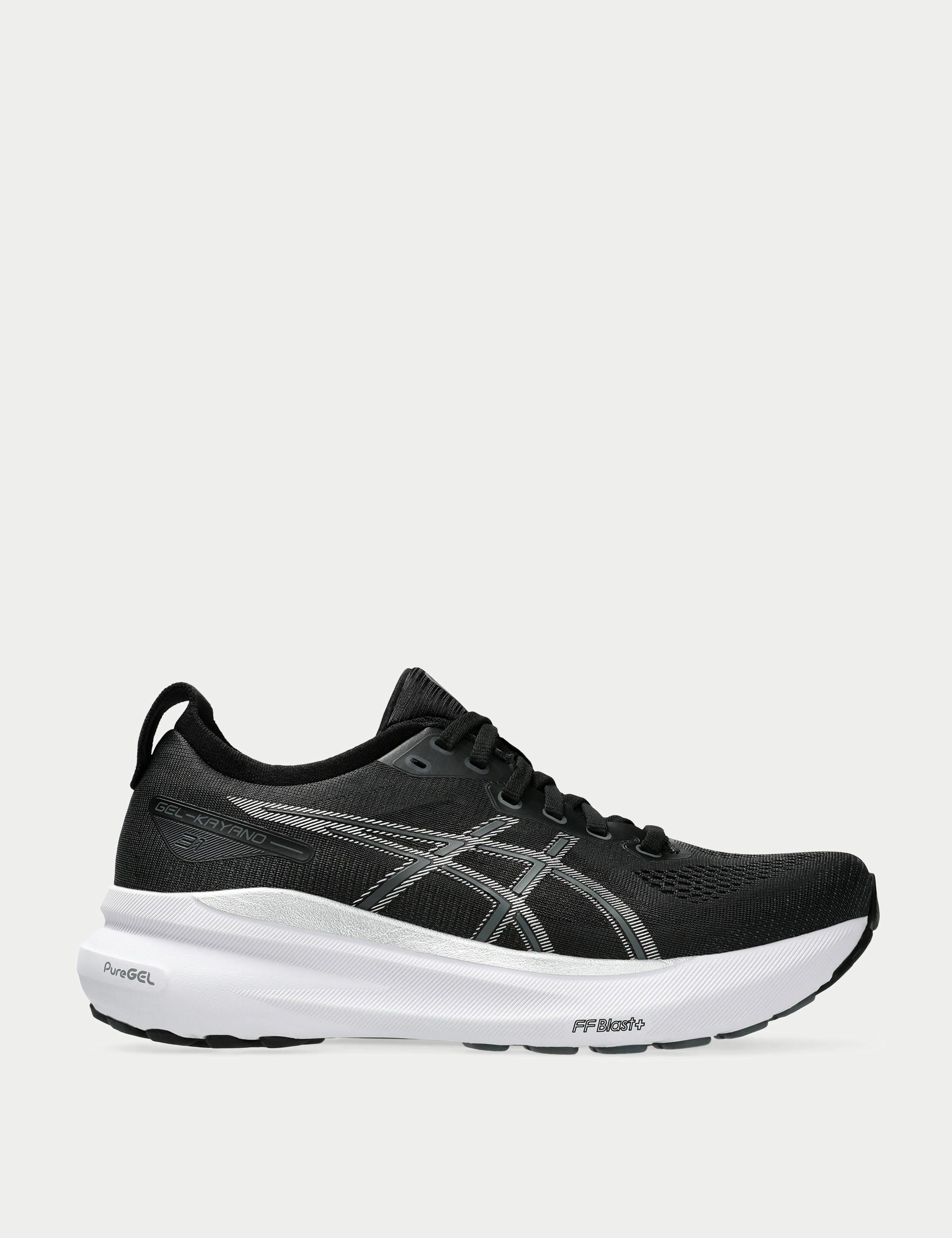 ASICS Gel Kayano 31 Running Shoes for Men - Black/Pure Silver - Stability & Cushioning for Road Running, Jogging, and Daily Workouts