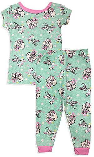 Paw Patrol Skye Marshall Chase Rubble Black and White Striped Pajama Set with Hearts - Cute Kids Pajamas for Sleepovers & Birthday Parties