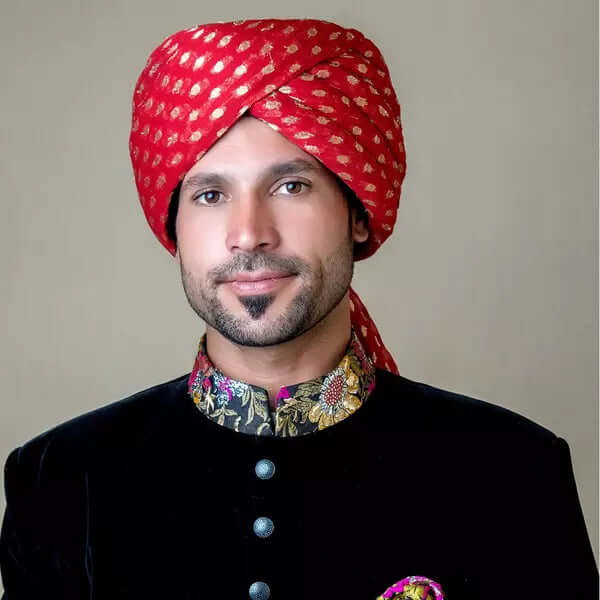 Elegant Classic Silk Turban - Hand-Tied Luxury Headwrap for Women | Perfect for Weddings, Parties & Everyday Style | AI KLH 00033