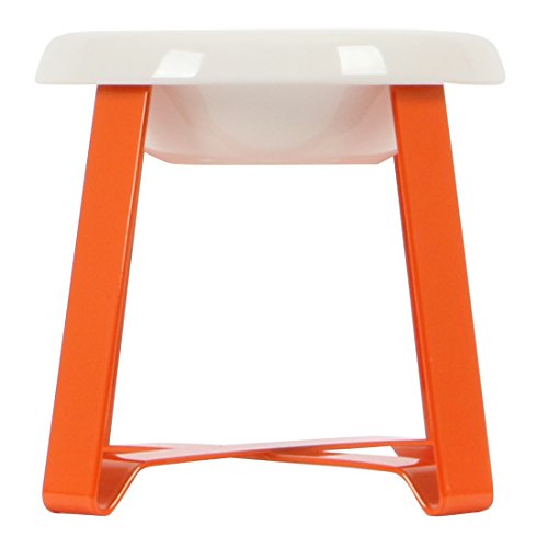 bowl white/foot orange