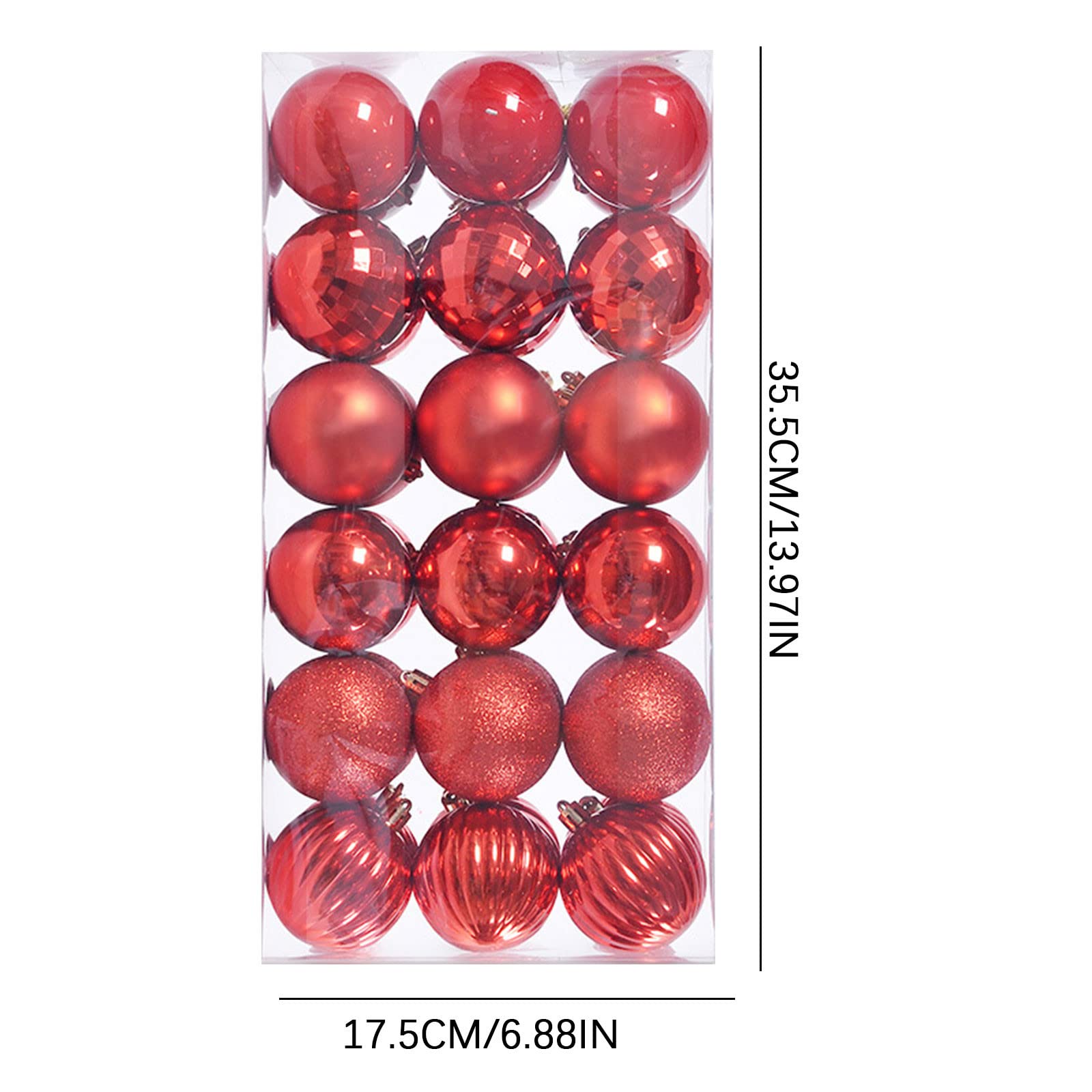 36PCS Shatterproof Christmas Tree Ornaments Set - 6CM Hanging Ball Baubles for Xmas Tree Decor, Home & Party Decoration (Red/Green/Gold) - Perfect for Holiday Decorating, Gift Wrapping & Festive Celebrations