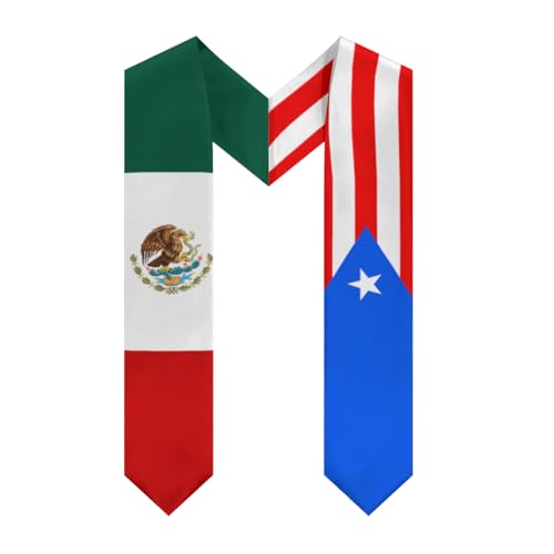 Mexico and Puerto Rico Flag-white 0