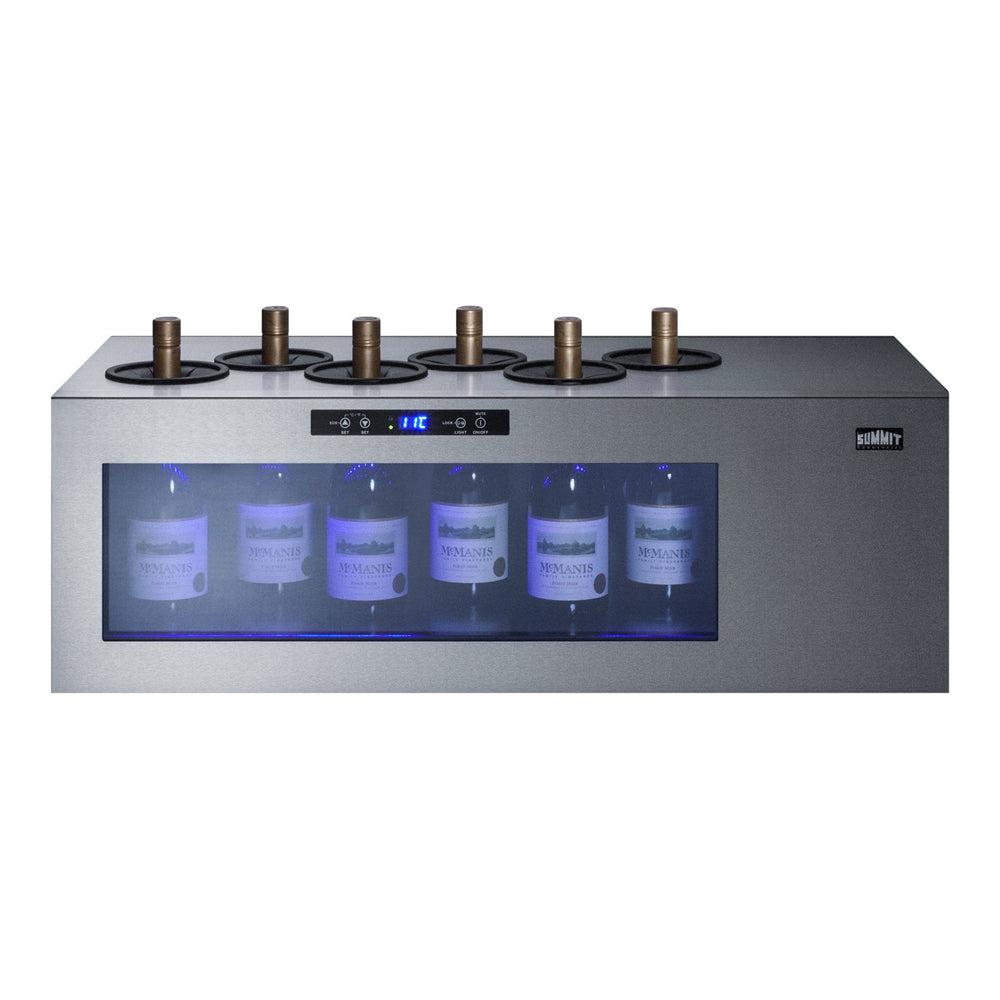 SUMMIT STC6 36-Inch Open Bottle Countertop Wine Cooler - Compact Refrigerator for White, Red & Sparkling Wines - Perfect for Home Bars, Kitchens & Entertaining Spaces