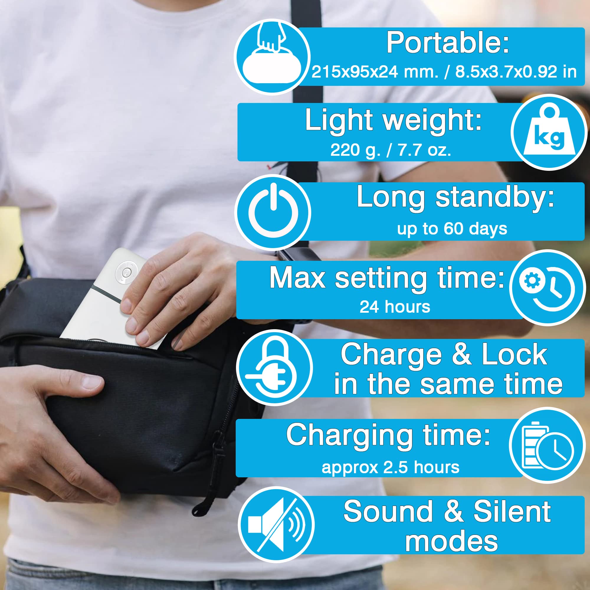 Portable Timer Lock Box for iPhone & Android Phones - Cell Phone Jail with Countdown Timer to Reduce Screen Time & Improve Focus - Perfect for Study, Work, Meditation & Digital Detox
