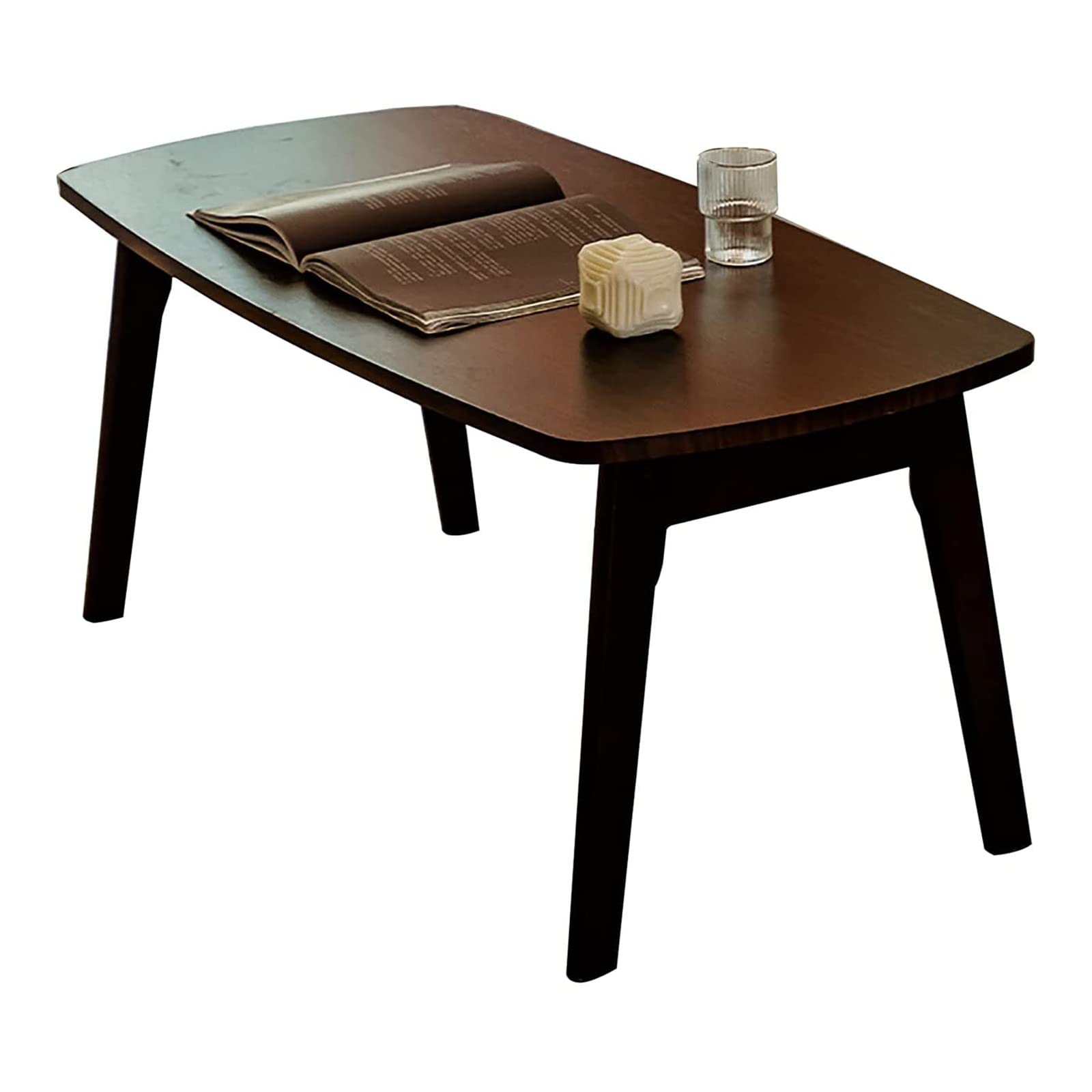 Japanese-Style Solid Wood Folding Coffee Table - 120x55x45cm Low Side Table for Living Room, Sofa & Leisure Use - Perfect for Small Spaces, Tea Ceremonies & Floor Seating (Color B)