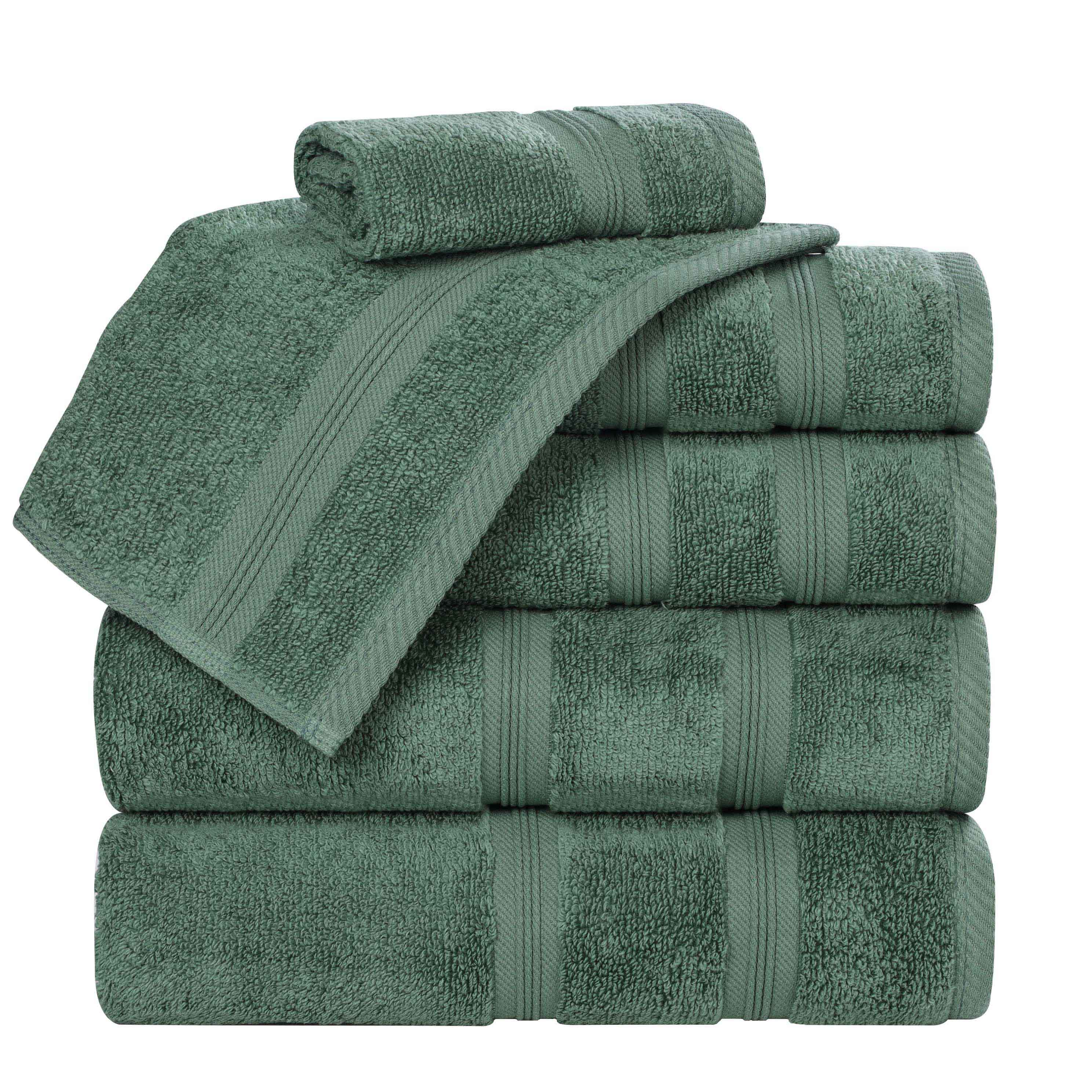 Premium 6-Piece Smart Dry Zero Twist Cotton Towel Set - Ultra Soft, Absorbent & Quick-Drying Bath Towels for Spa, Gym & Luxury Home Use