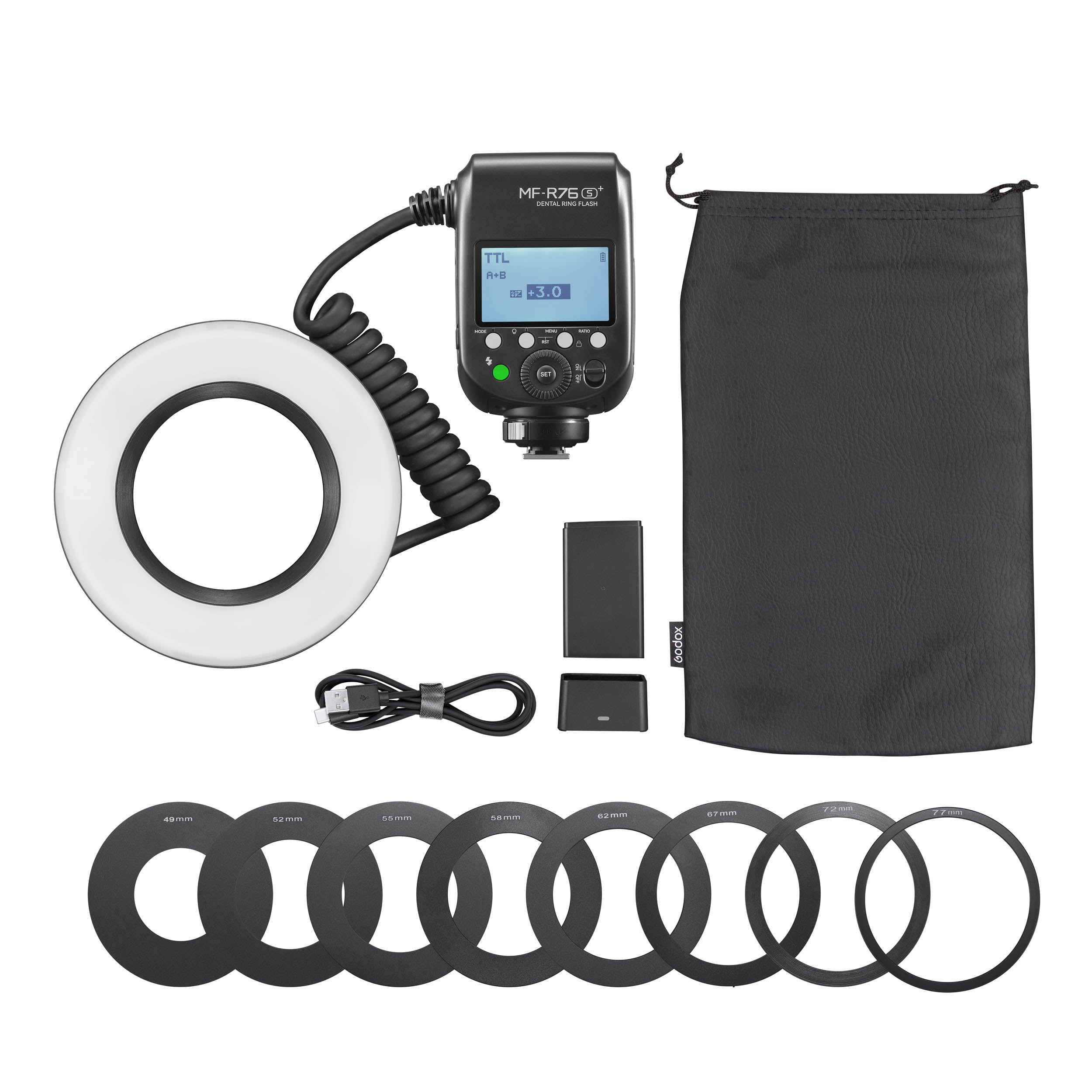 MF R76S+ Dental Photography Ring Flash for Sony Cameras - Perfect for Dental Clinics, Oral Surgery & Cosmetic Dentistry Photography