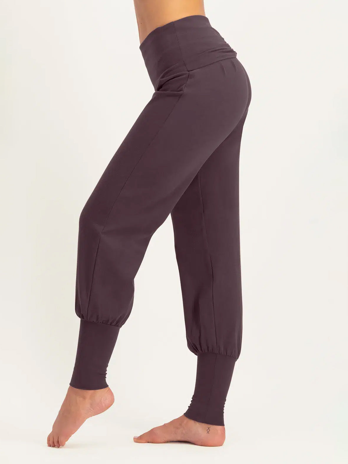 Urban Goddess Devi Yoga Pants for Women - High Waisted Berry Color Workout Leggings - Perfect for Yoga, Gym, Running & Lounge Wear