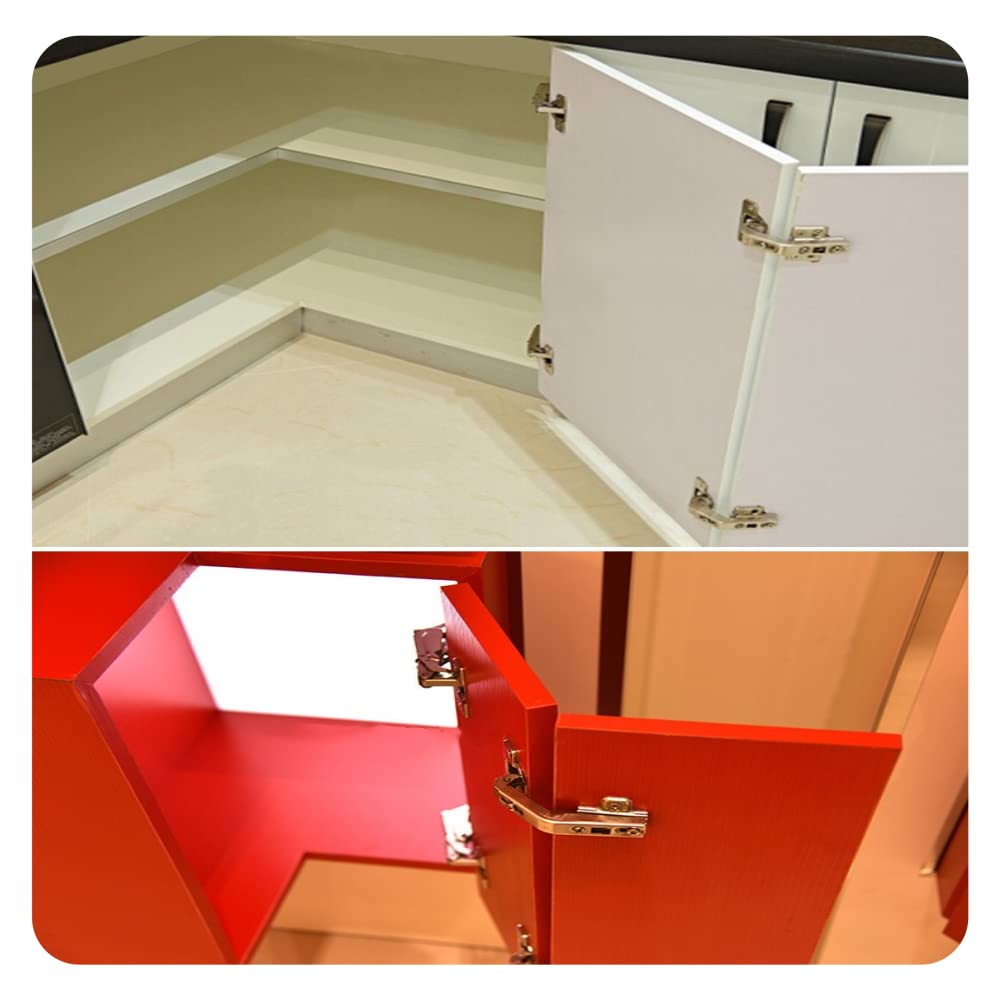 135° Lazy Susan Cabinet Organizer Hinges - 2 Pack Corner Cabinet Door Hinges for Kitchen Cabinet Replacement | Perfect for Corner Cabinets, Lazy Susans & Space-Saving Storage Solutions