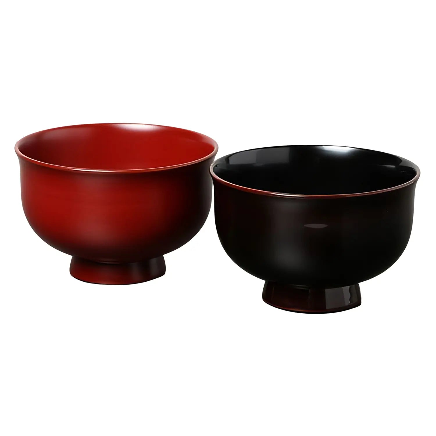 Premium Echizen Shikki Wooden Couple Soup Bowls - Handcrafted Japanese Lacquerware for Romantic Dining, Gift for Anniversaries & Valentine's Day - Perfect for Ramen, Udon & Asian Cuisine